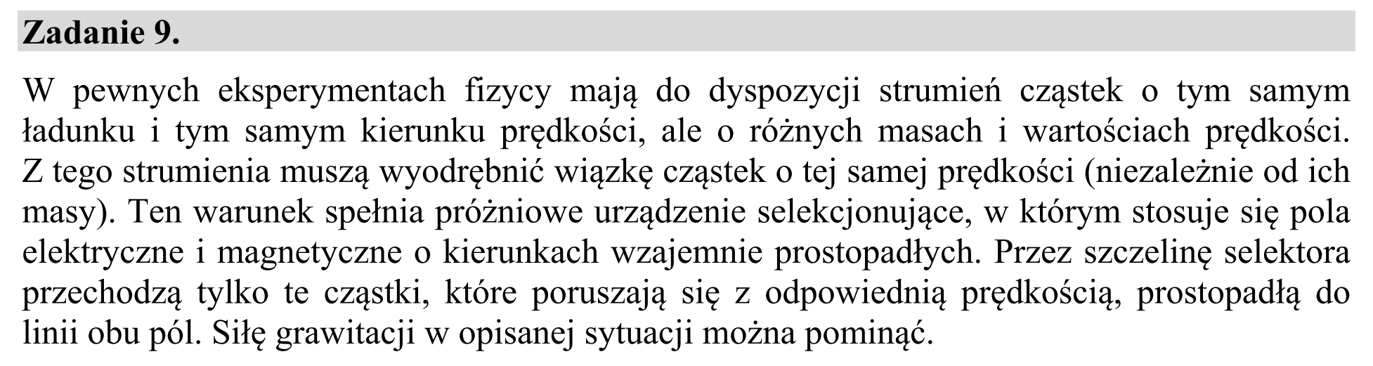 Matura dodatkowa, czerwiec 2017, wstęp zadania 9
