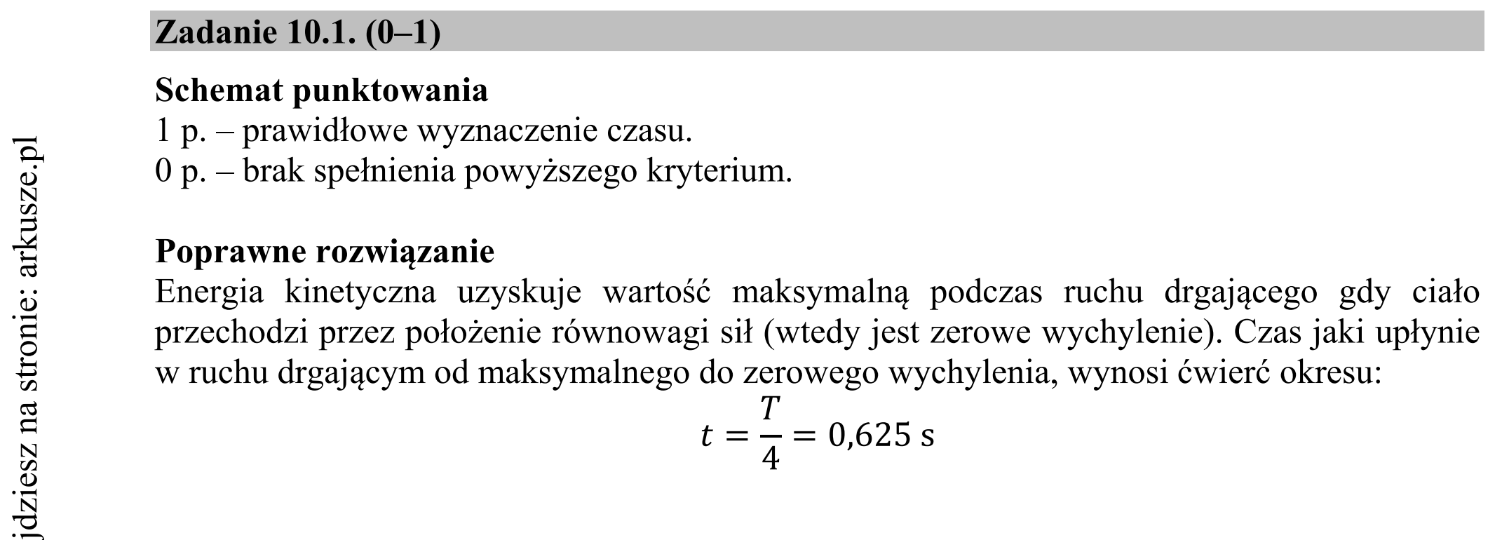 Matura dodatkowa, czerwiec 2018, odpowiedź do zadania 10.1
