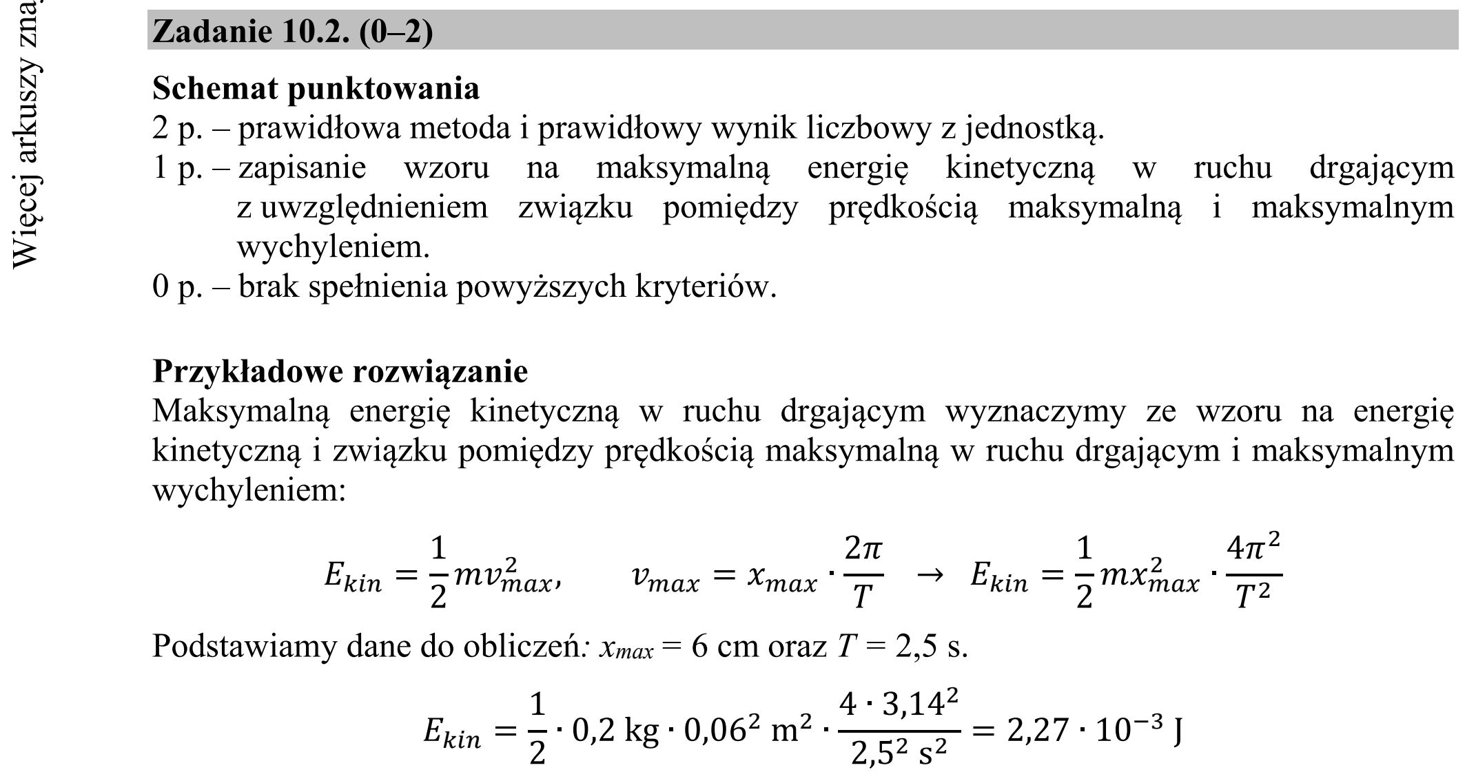 Matura dodatkowa, czerwiec 2018, odpowiedź do zadania 10.2