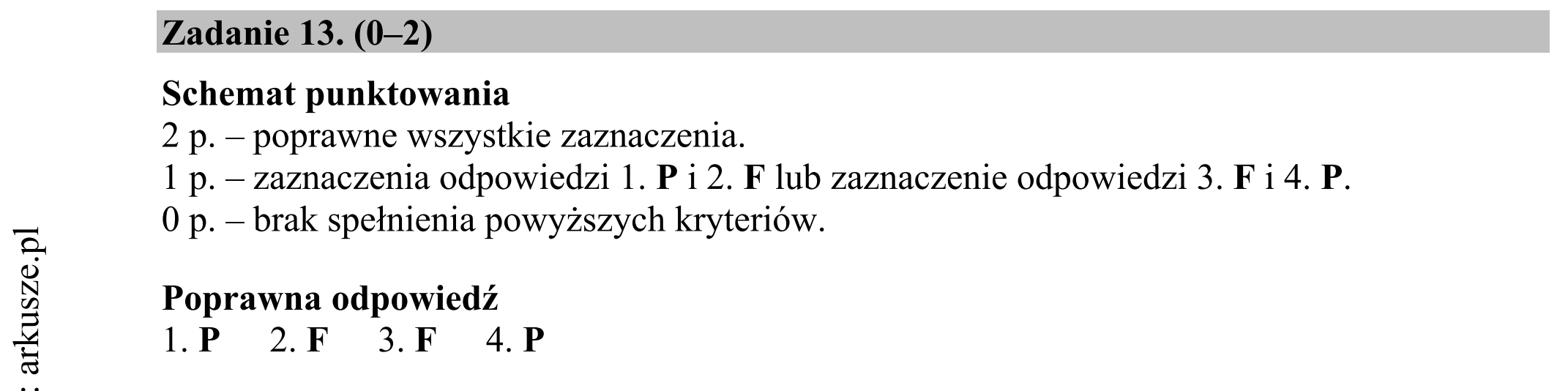 Matura dodatkowa, czerwiec 2018, odpowiedź do zadania 13