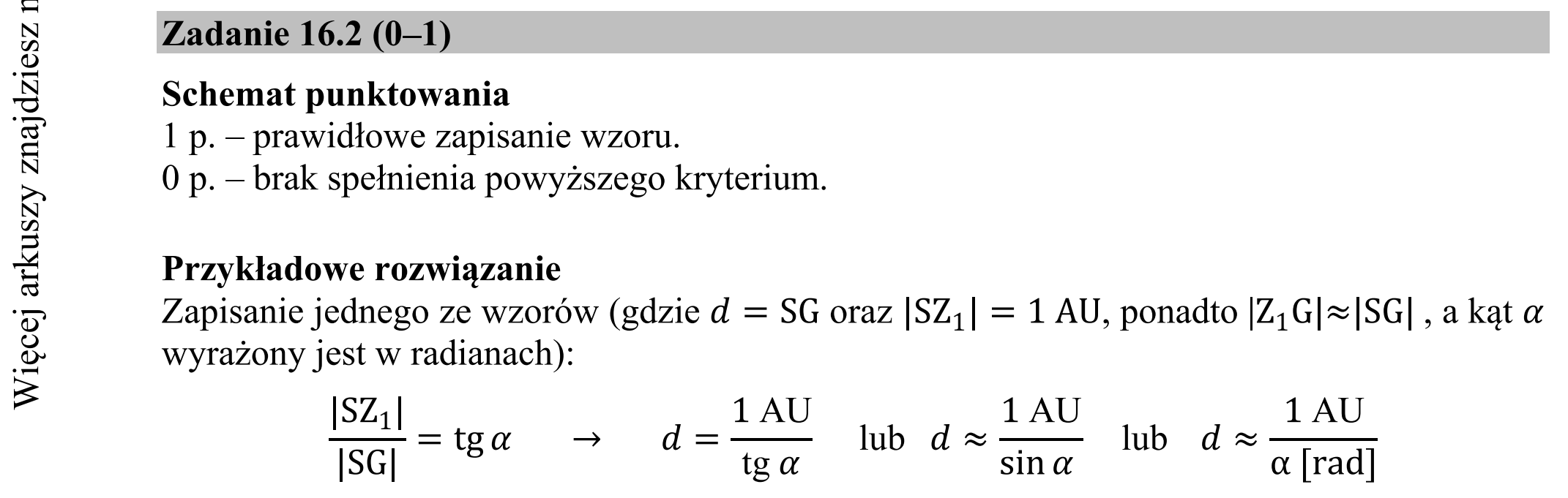Matura dodatkowa, czerwiec 2018, odpowiedź do zadania 16.2