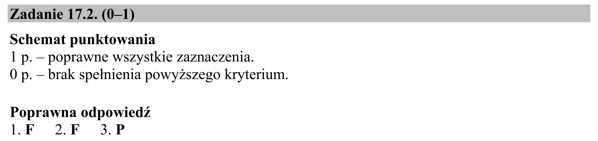 Matura dodatkowa, czerwiec 2018, odpowiedź do zadania 17.2