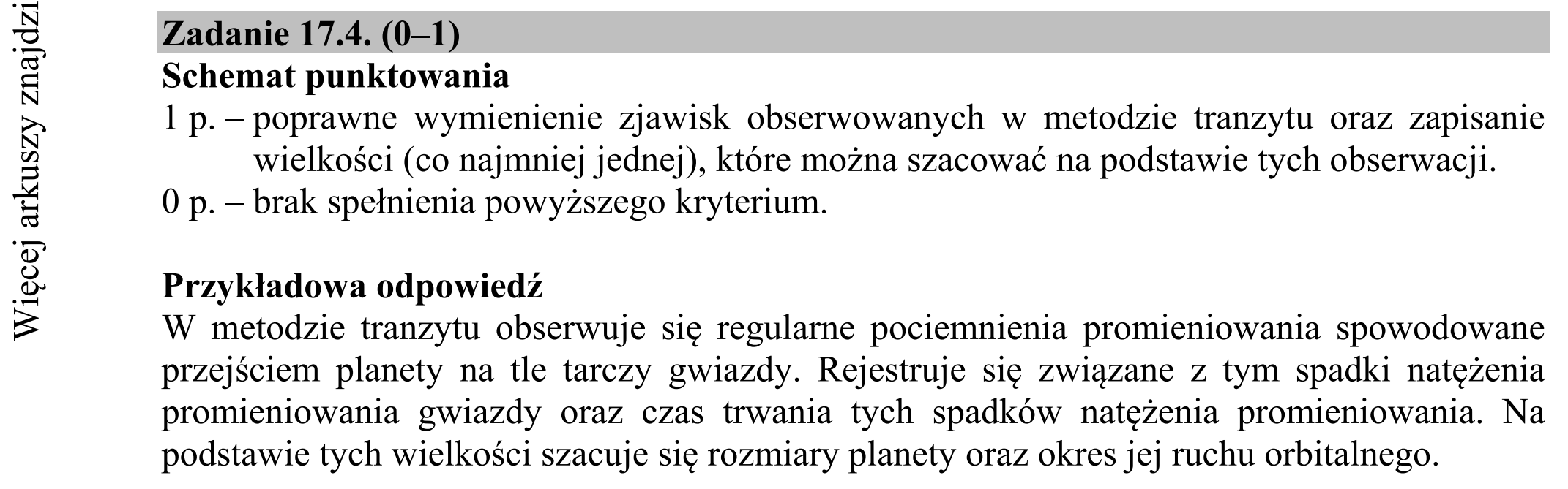 Matura dodatkowa, czerwiec 2018, odpowiedź do zadania 17.4
