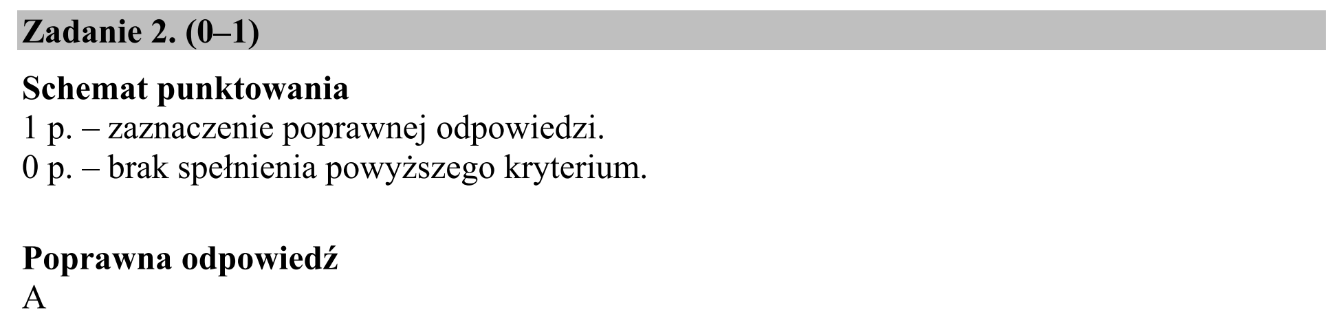 Matura dodatkowa, czerwiec 2018, odpowiedź do zadania 2