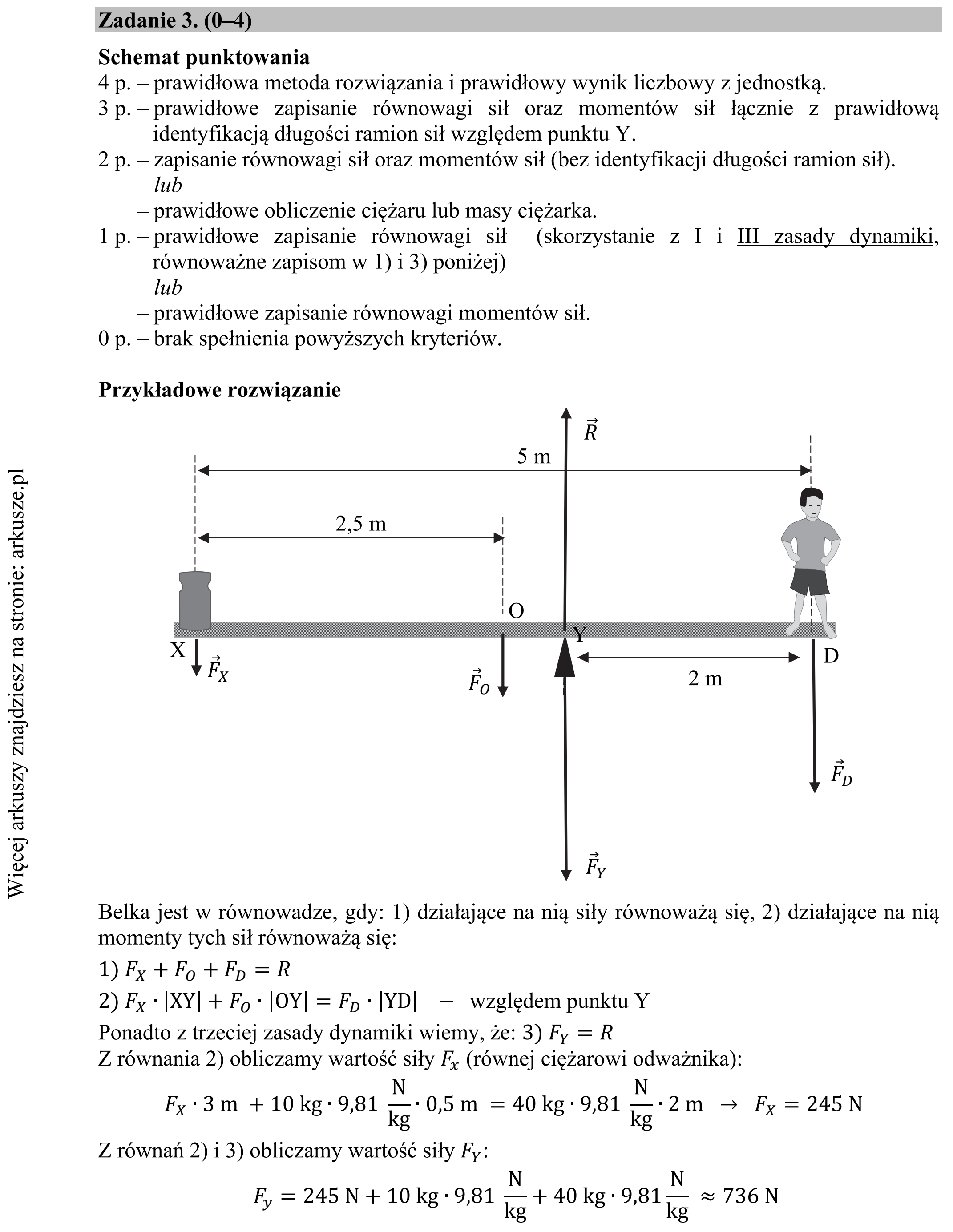 Matura dodatkowa, czerwiec 2018, odpowiedź do zadania 3