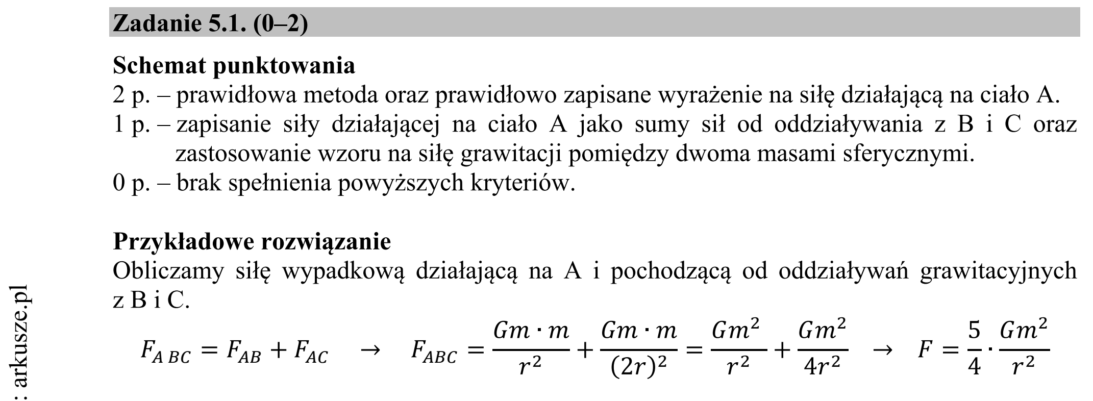 Matura dodatkowa, czerwiec 2018, odpowiedź do zadania 5.1
