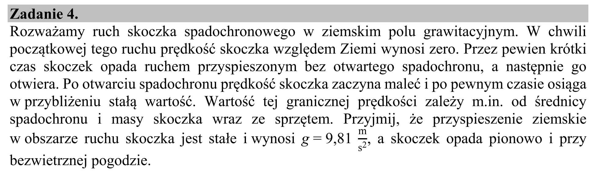 Matura dodatkowa, czerwiec 2018, wstęp zadania 4