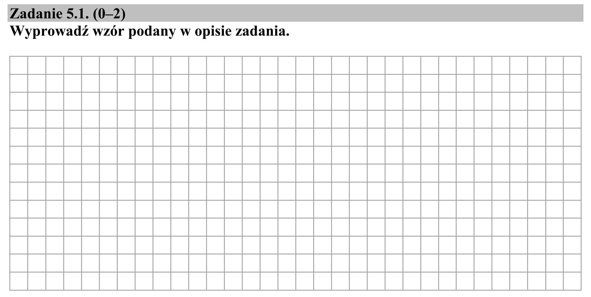 Matura dodatkowa, czerwiec 2018, zadanie 5.1
