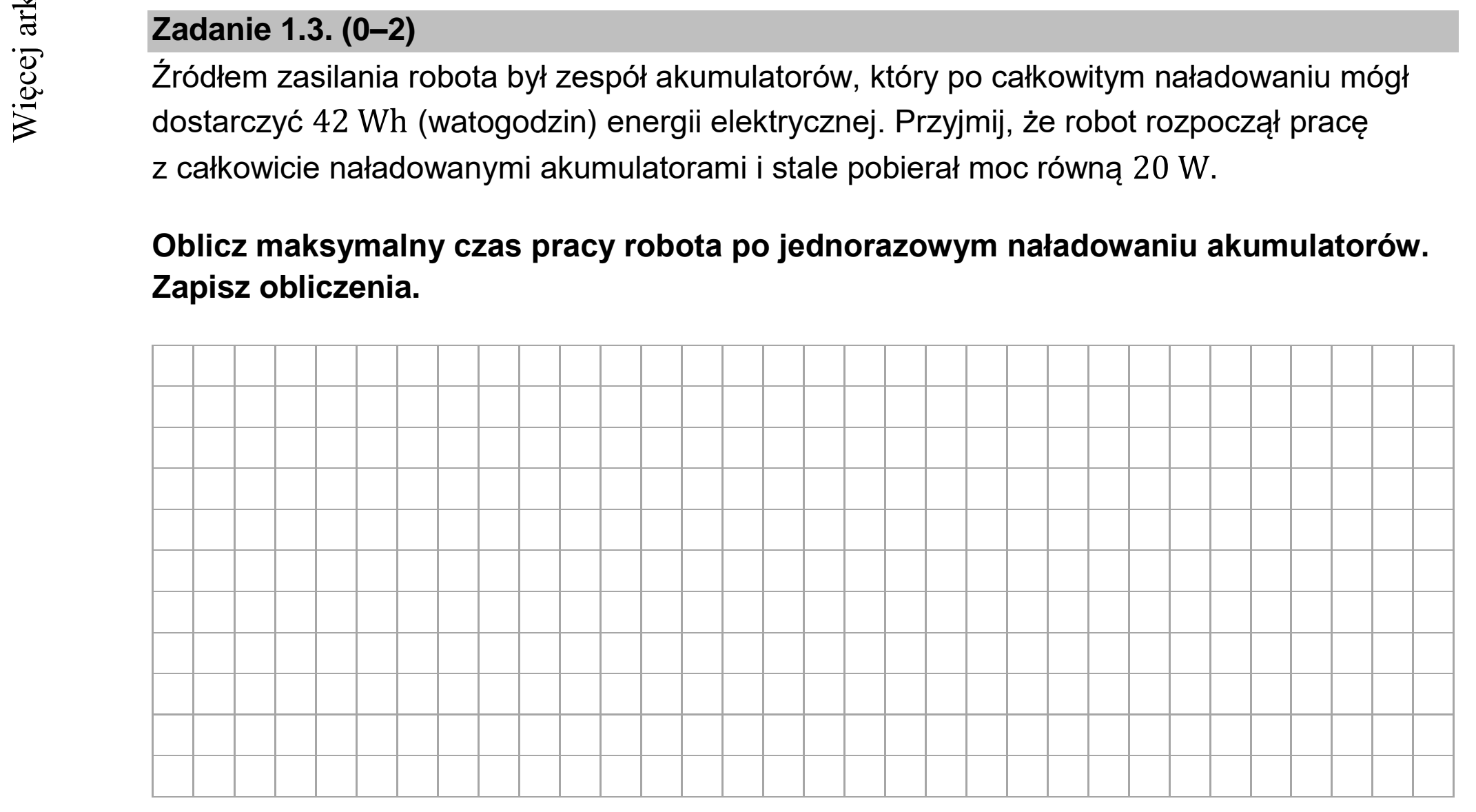 Matura dodatkowa, czerwiec 2022, zadanie 1.3