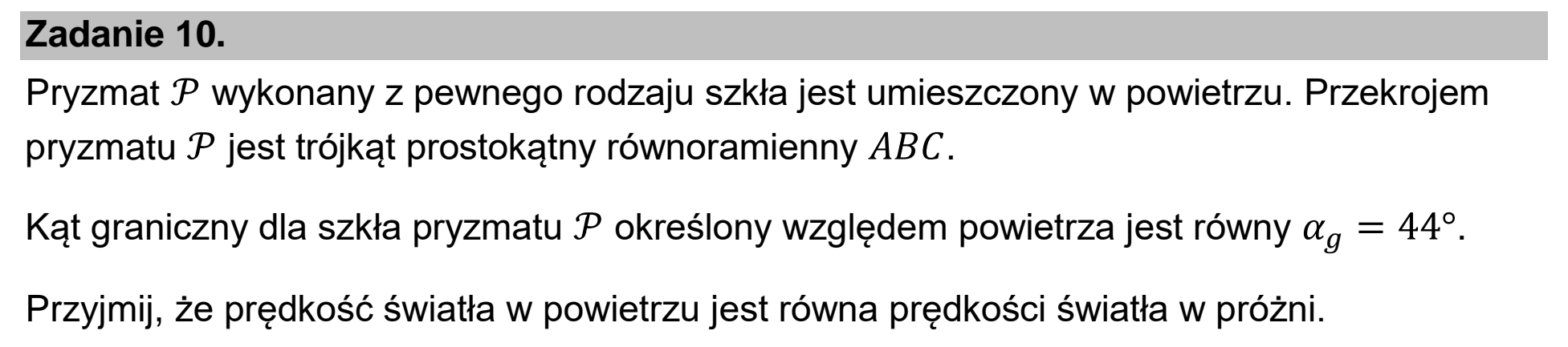 Matura dodatkowa, czerwiec 2025, wstęp zadania 10