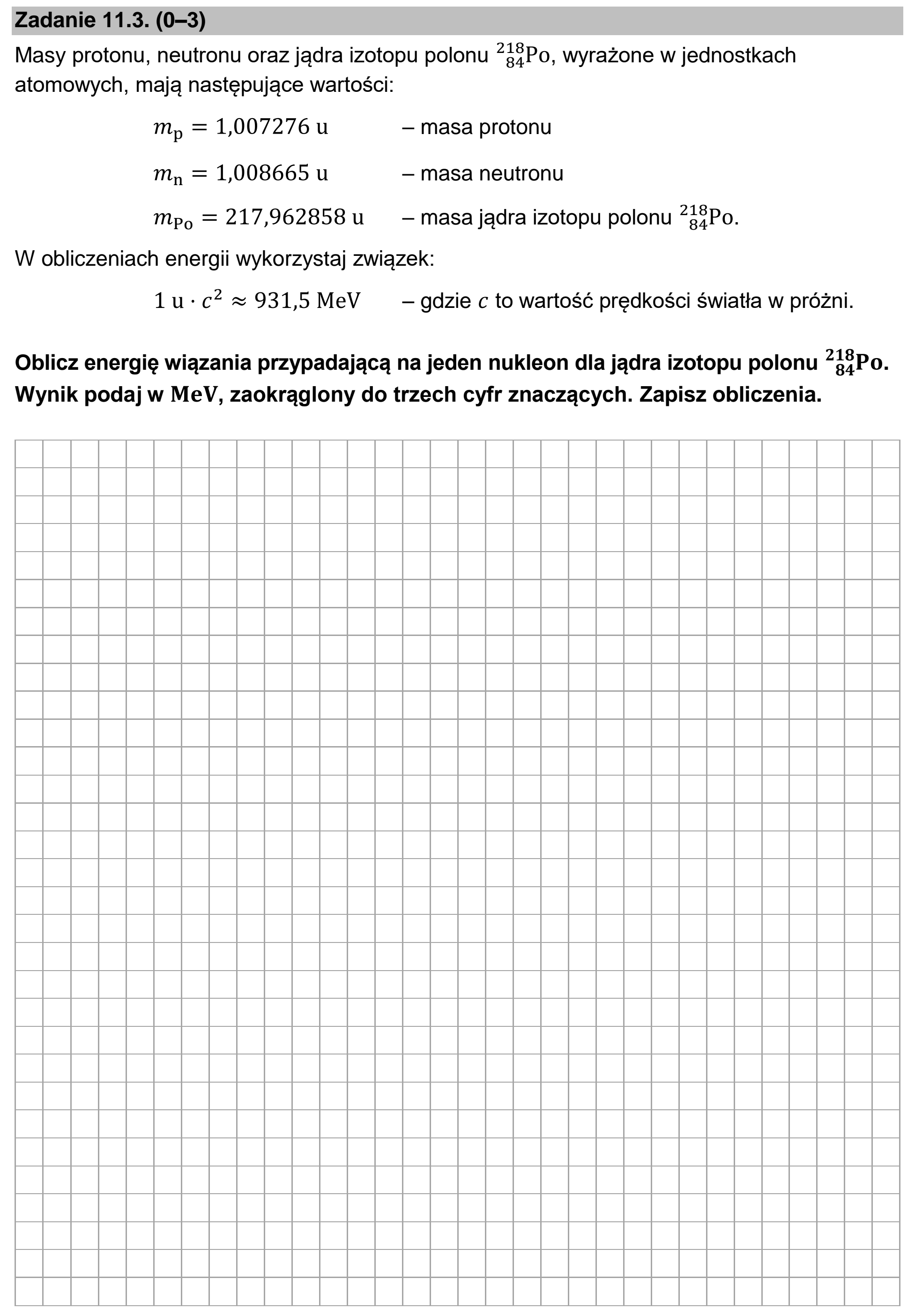 Matura dodatkowa, czerwiec 2025, zadanie 11.3