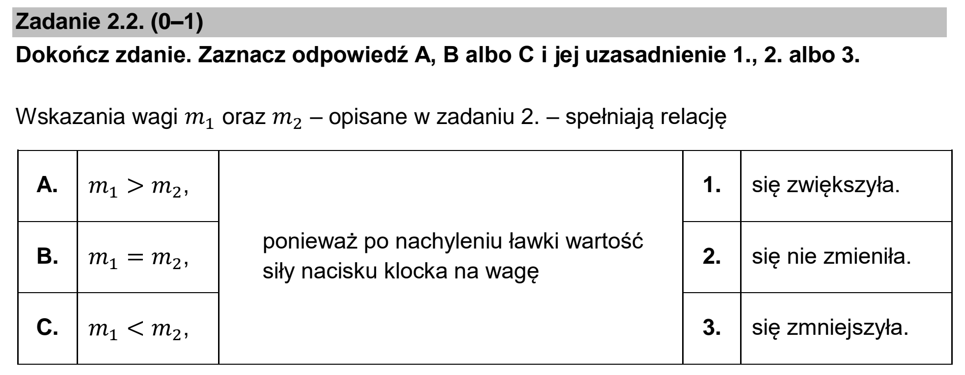 Matura dodatkowa, czerwiec 2025, zadanie 2.2