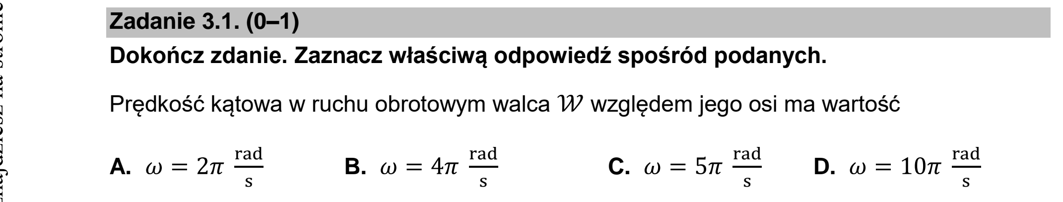 Matura dodatkowa, czerwiec 2025, zadanie 3.1