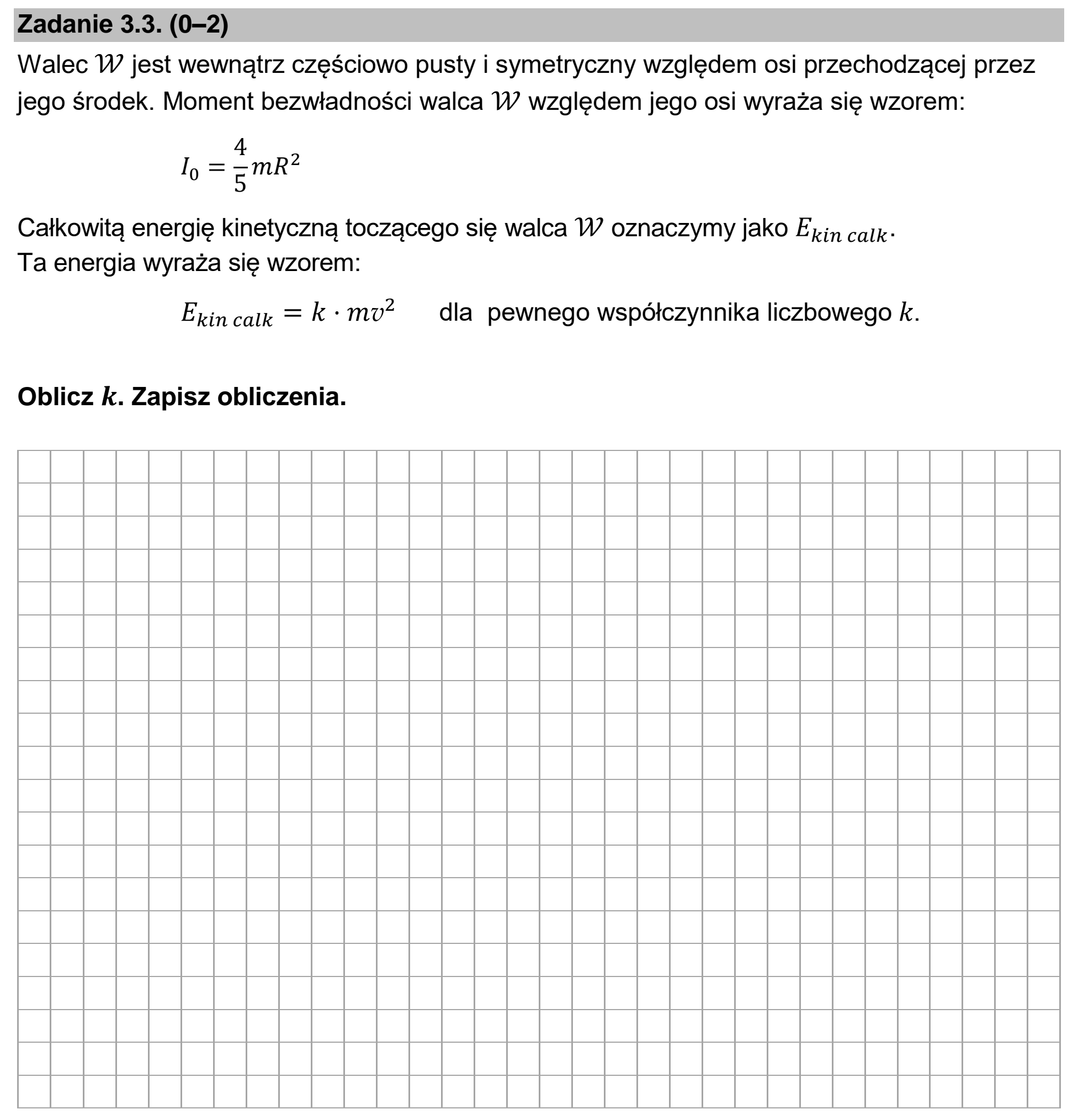 Matura dodatkowa, czerwiec 2025, zadanie 3.3