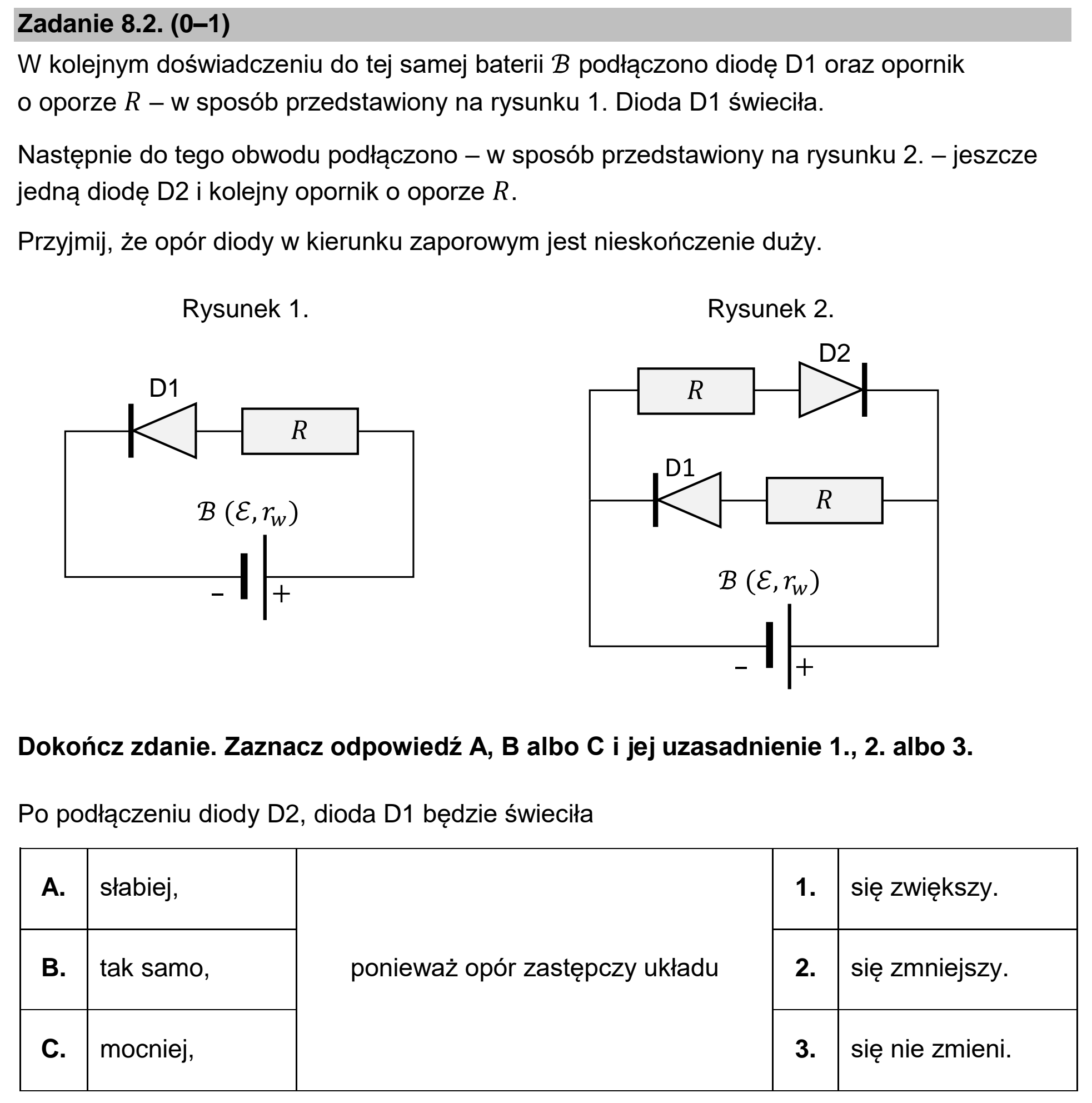Matura dodatkowa, czerwiec 2025, zadanie 8.2