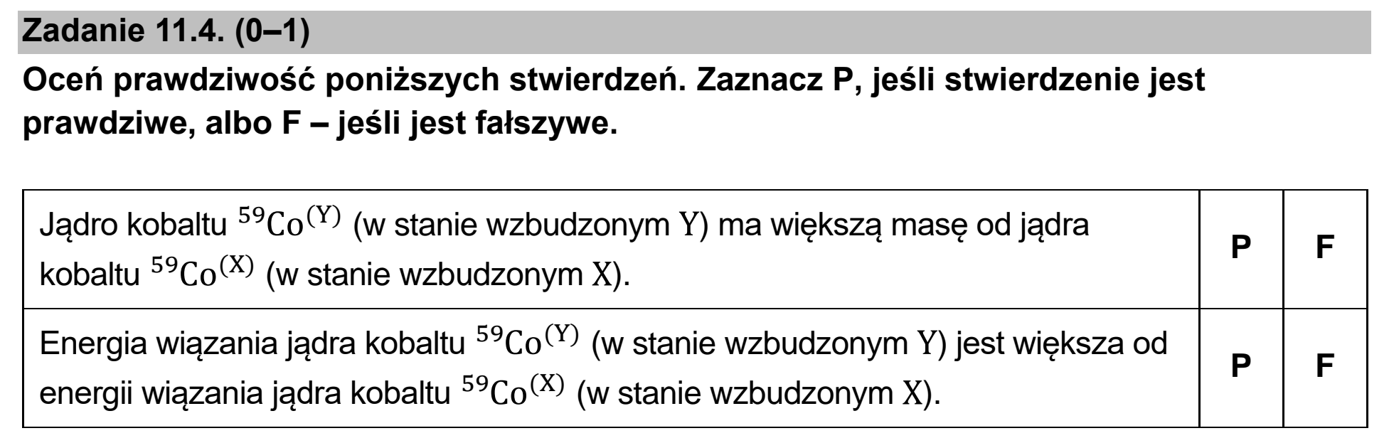 Matura dodatkowa, czerwiec 2026, zadanie 11.4