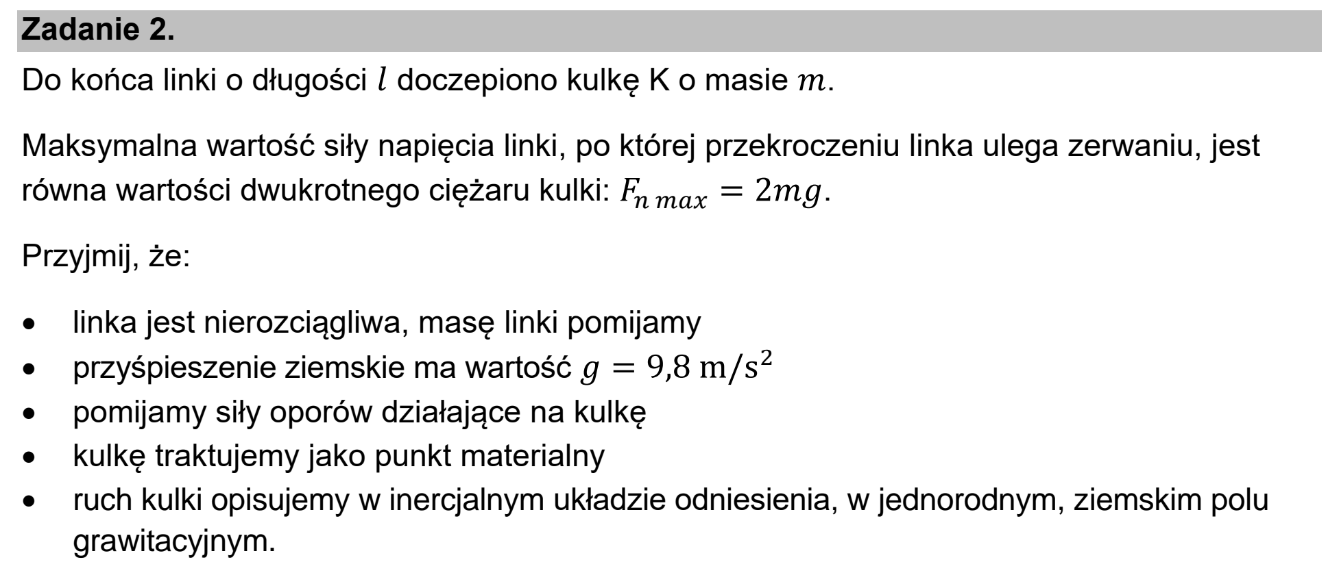 Matura dodatkowa, czerwiec 2026, wstęp zadania 2