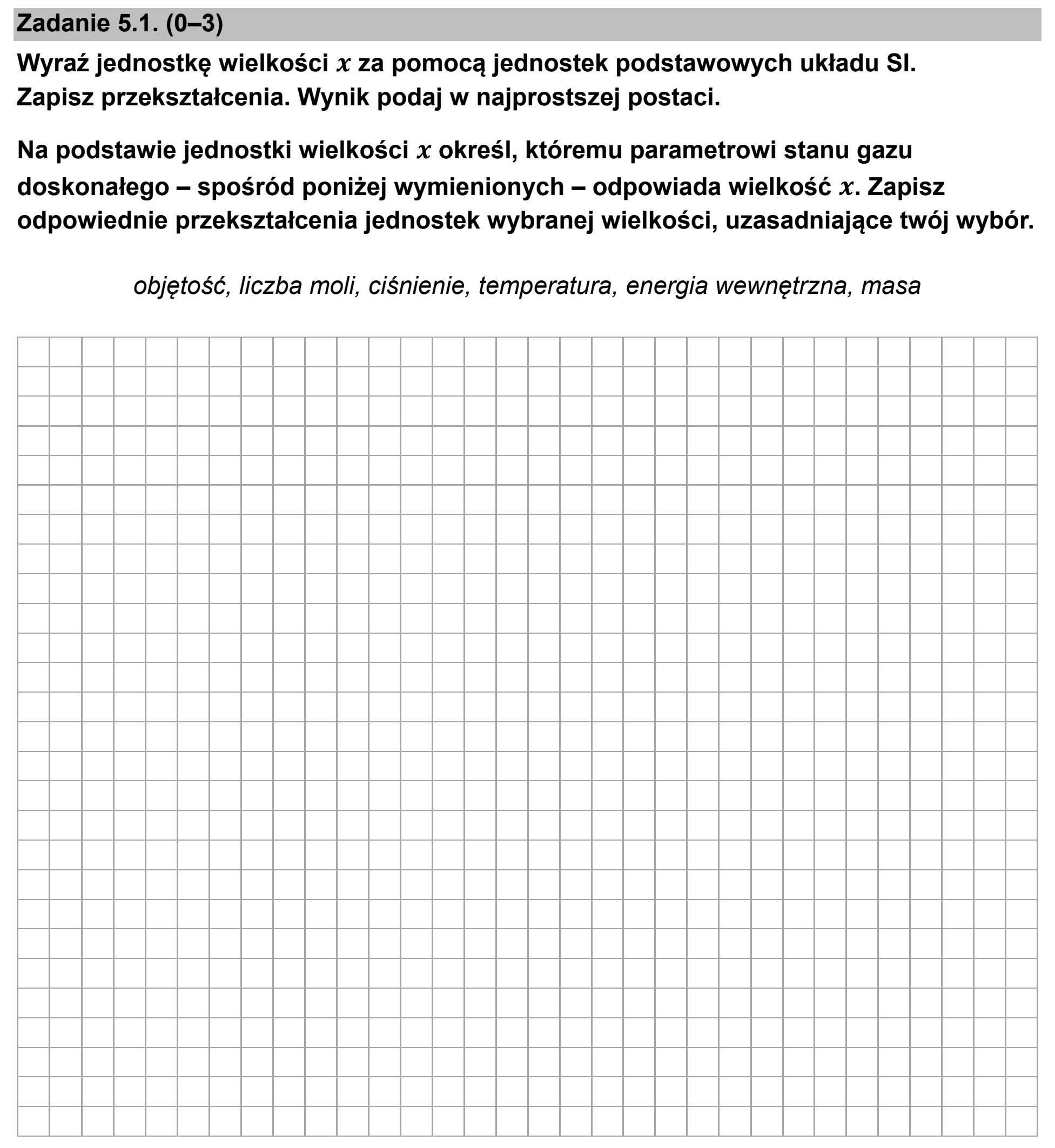 Matura dodatkowa, czerwiec 2026, zadanie 5.1