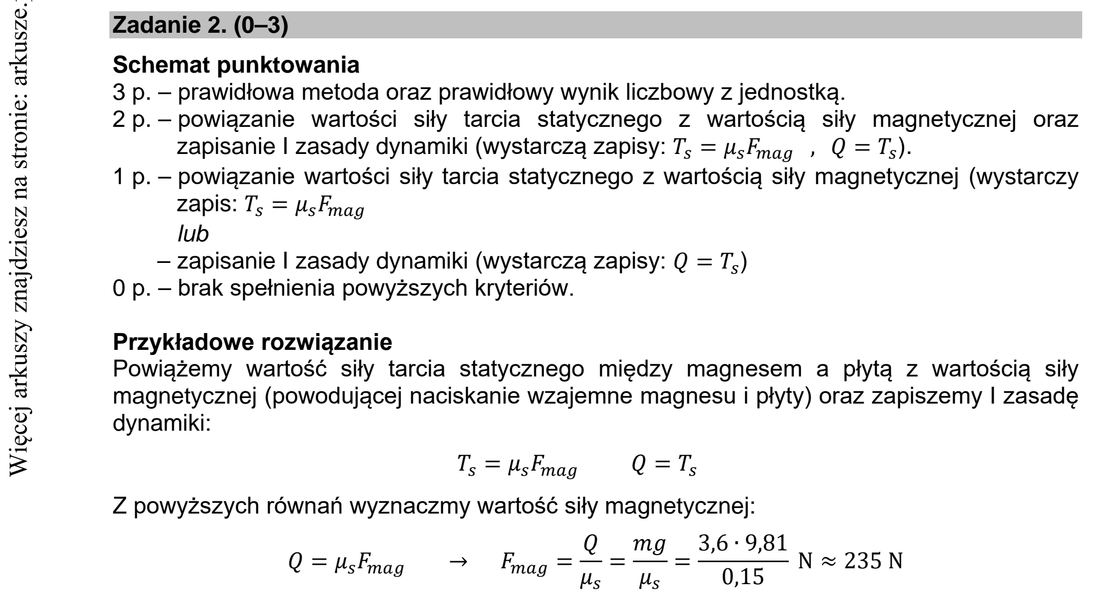 Matura dodatkowa, lipiec 2020, odpowiedź do zadania 2