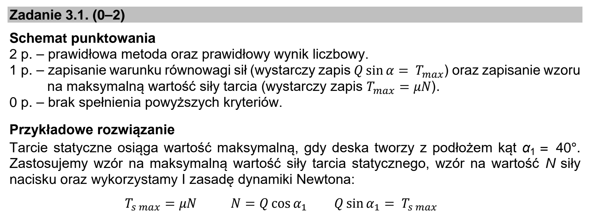 Matura dodatkowa, lipiec 2020, odpowiedź do zadania 3.1, fragment 1