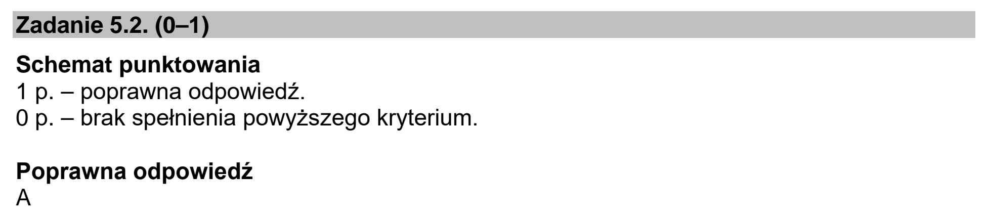 Matura dodatkowa, lipiec 2020, odpowiedź do zadania 5.2