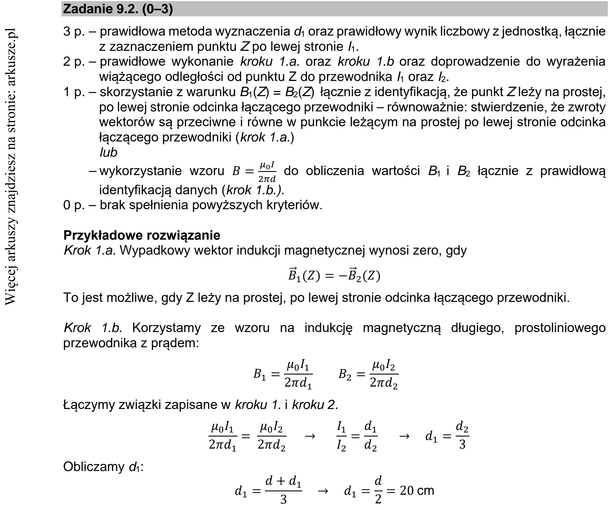 Matura dodatkowa, lipiec 2020, odpowiedź do zadania 9.2