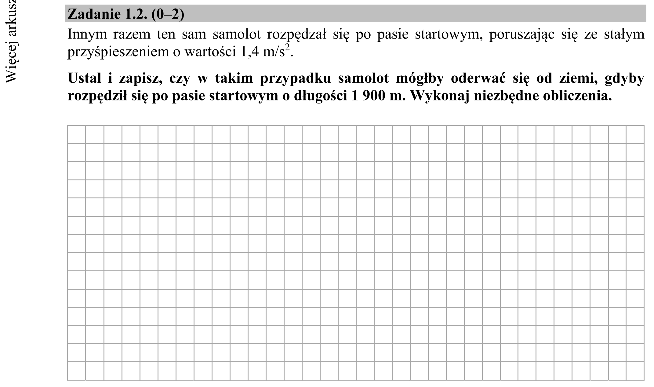 Matura dodatkowa, lipiec 2020, zadanie 1.2