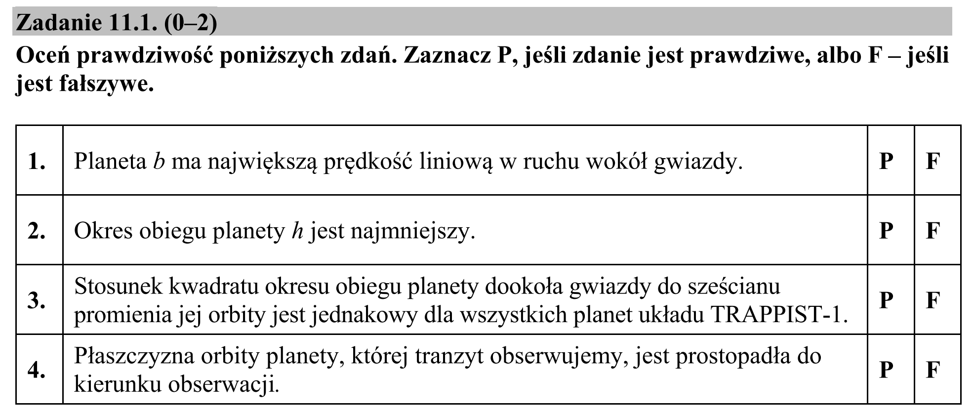 Matura dodatkowa, lipiec 2020, zadanie 11.1