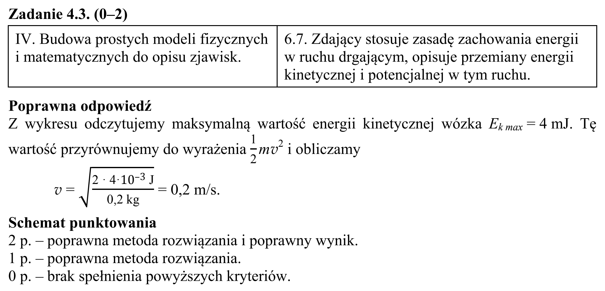 Matura, maj 2015, odpowiedź do zadania 4.3