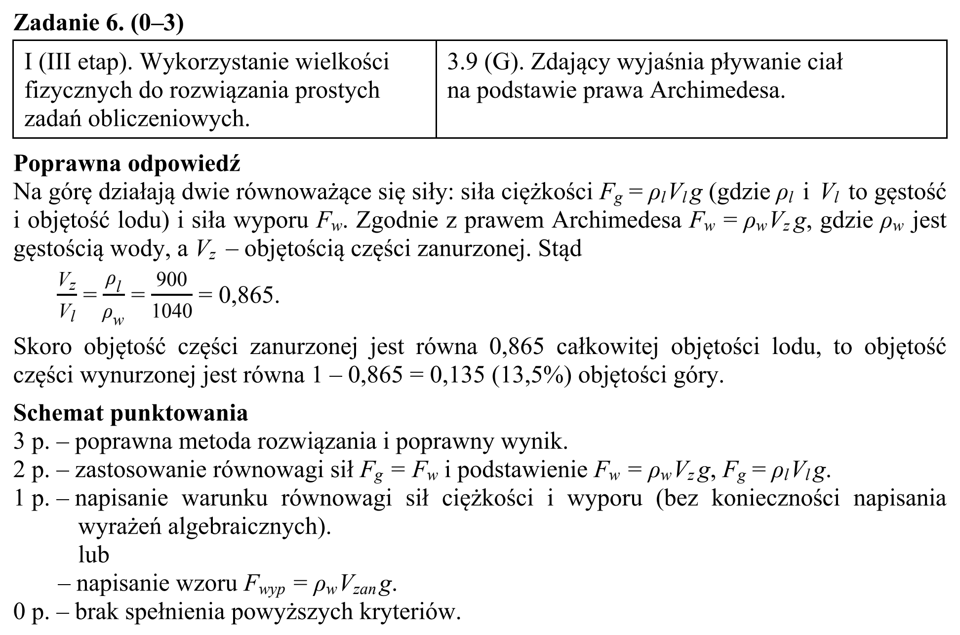 Matura, maj 2015, odpowiedź do zadania 6