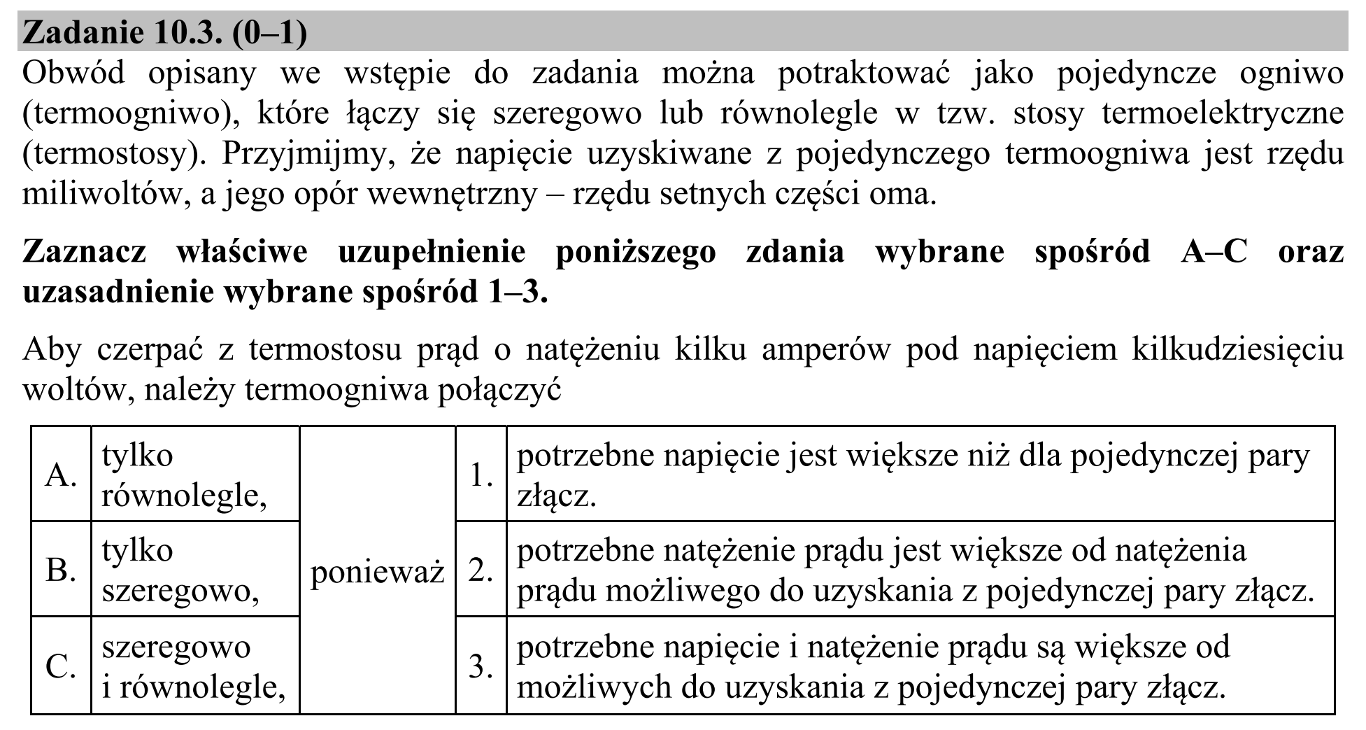 Matura, maj 2015, zadanie 10.3