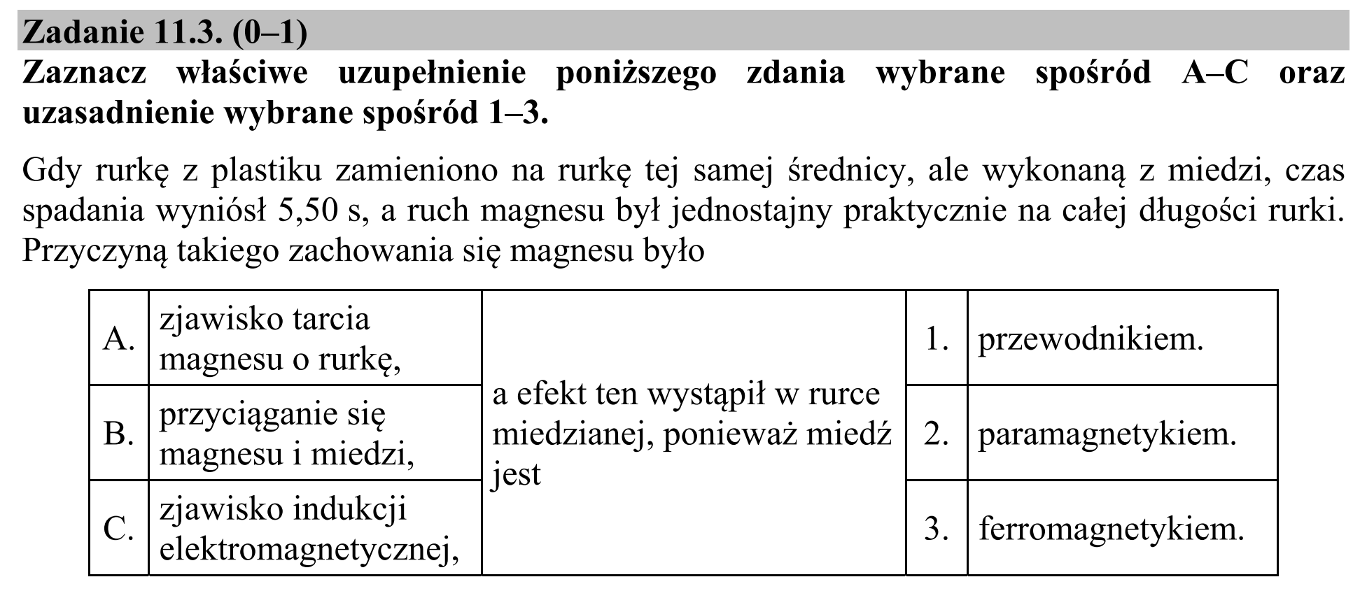 Matura, maj 2015, zadanie 11.3