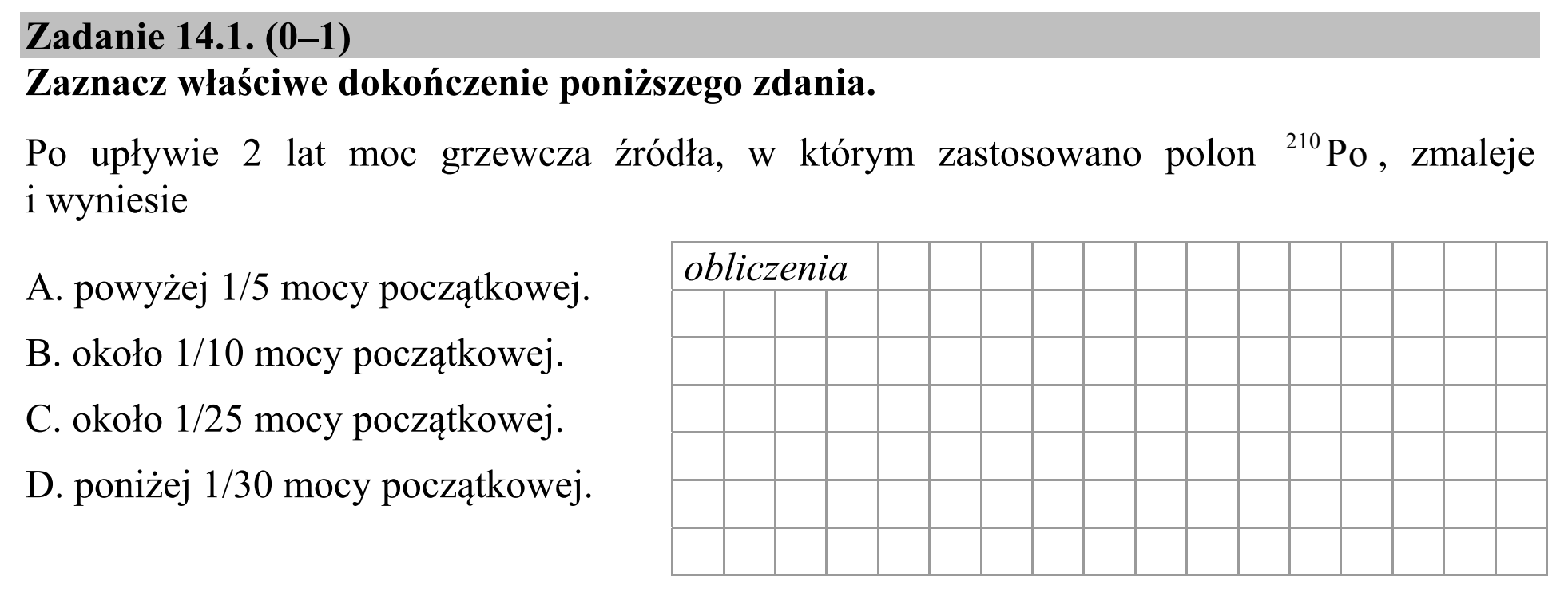 Matura, maj 2015, zadanie 14.1