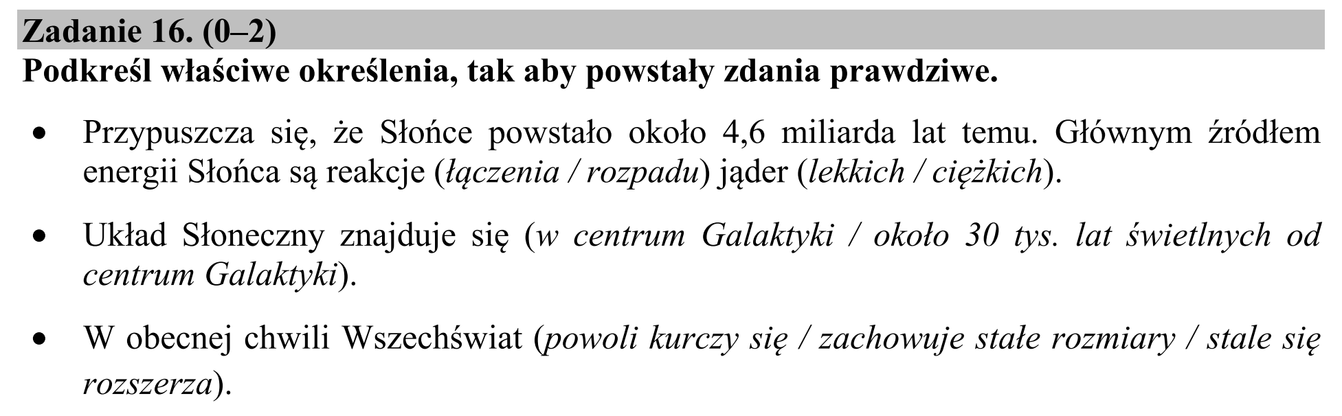 Matura, maj 2015, podgląd zadania 16