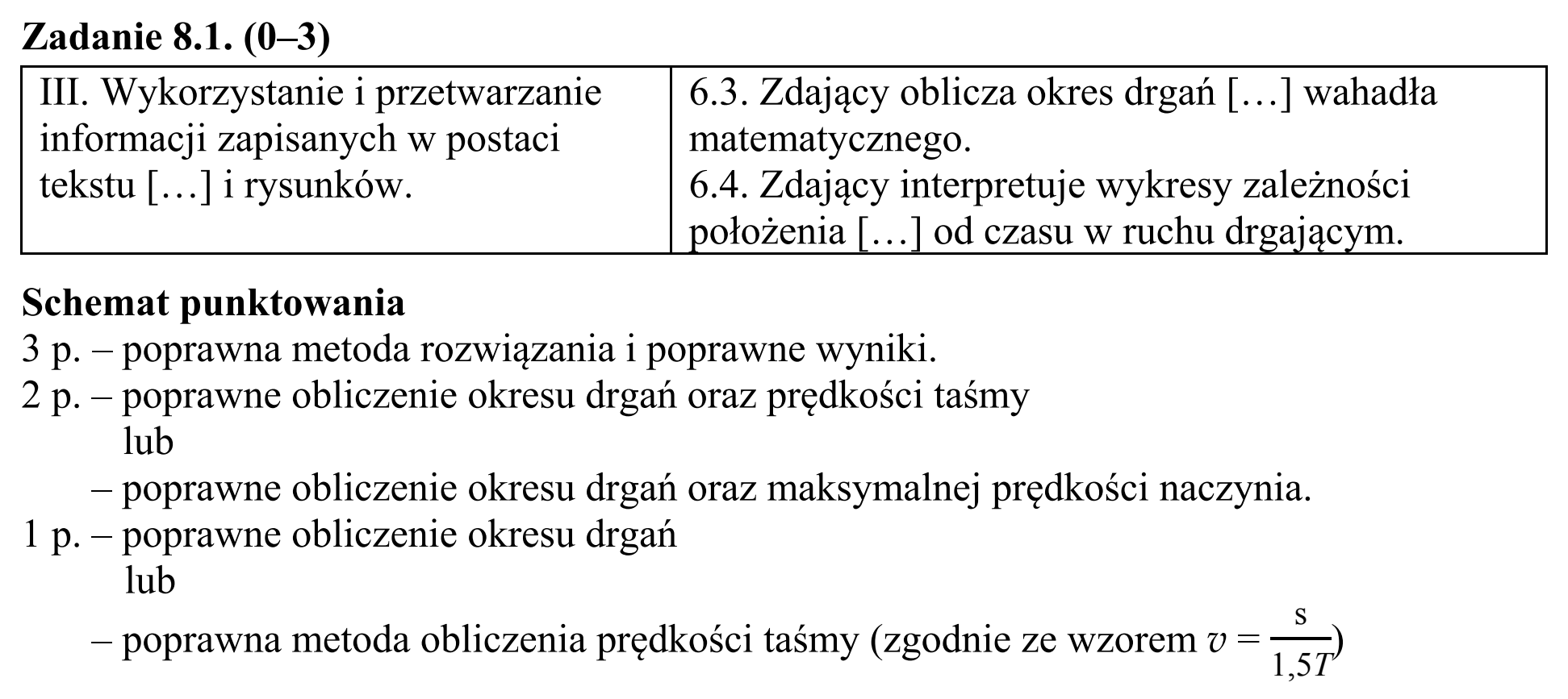 Matura, maj 2016, odpowiedź do zadania 8.1, fragment 1