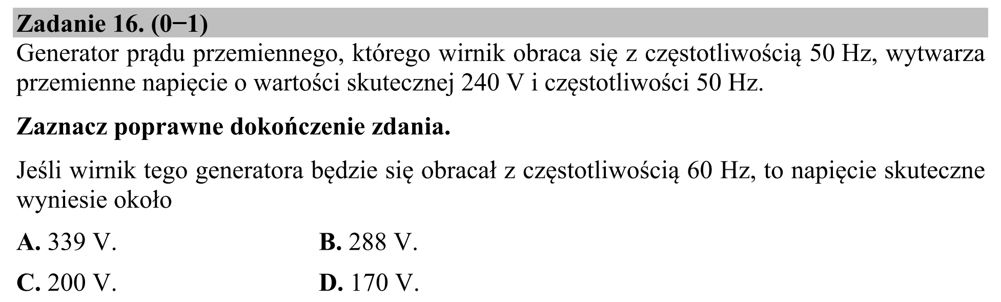 Matura, maj 2016, podgląd zadania 16
