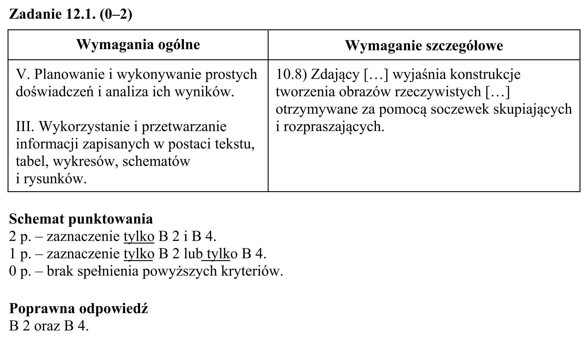 Matura, maj 2017, odpowiedź do zadania 12.1