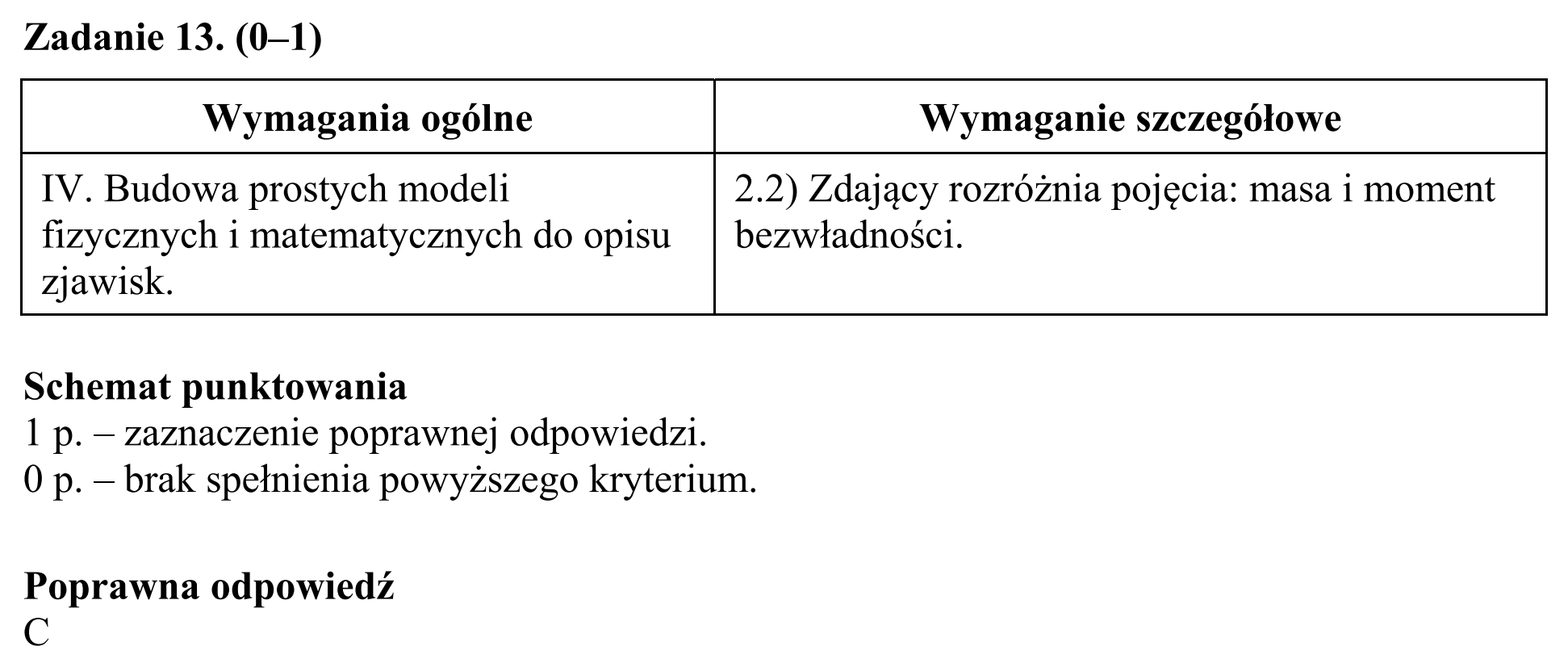 Matura, maj 2017, odpowiedź do zadania 13