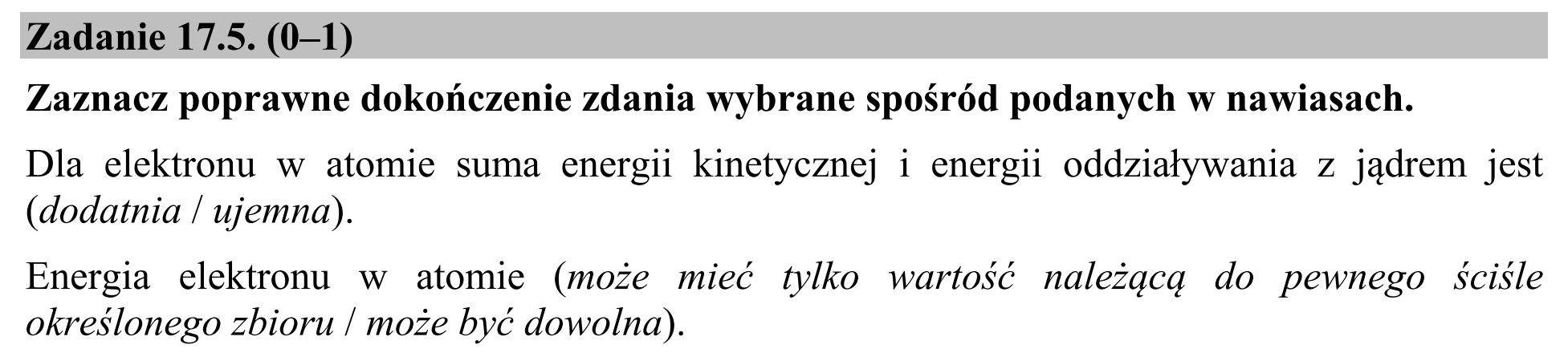 Matura, maj 2017, zadanie 17.5