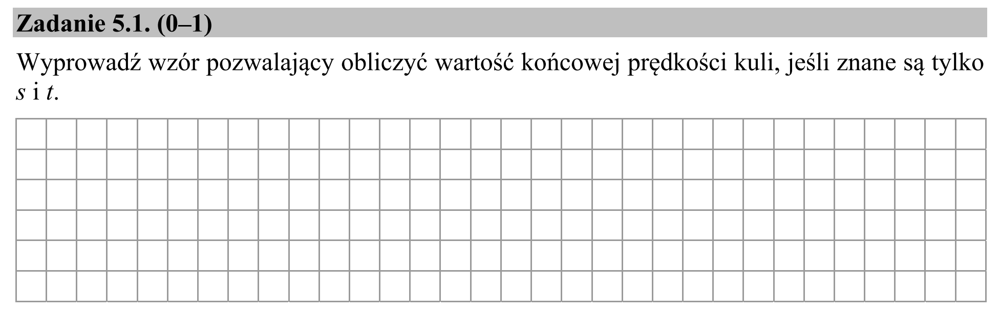 Matura, maj 2017, zadanie 5.1