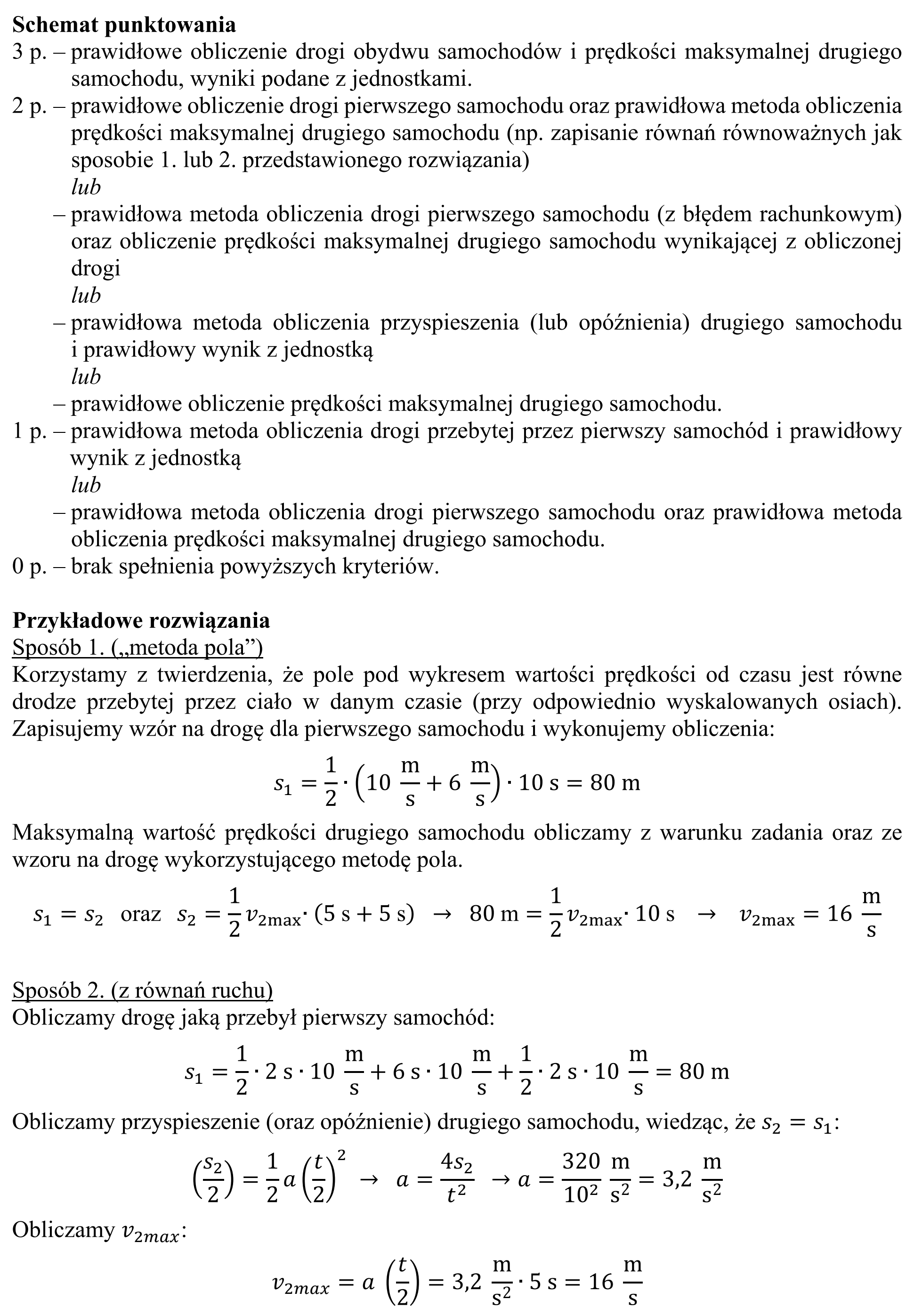 Matura, maj 2018, odpowiedź do zadania 1.2, fragment 2