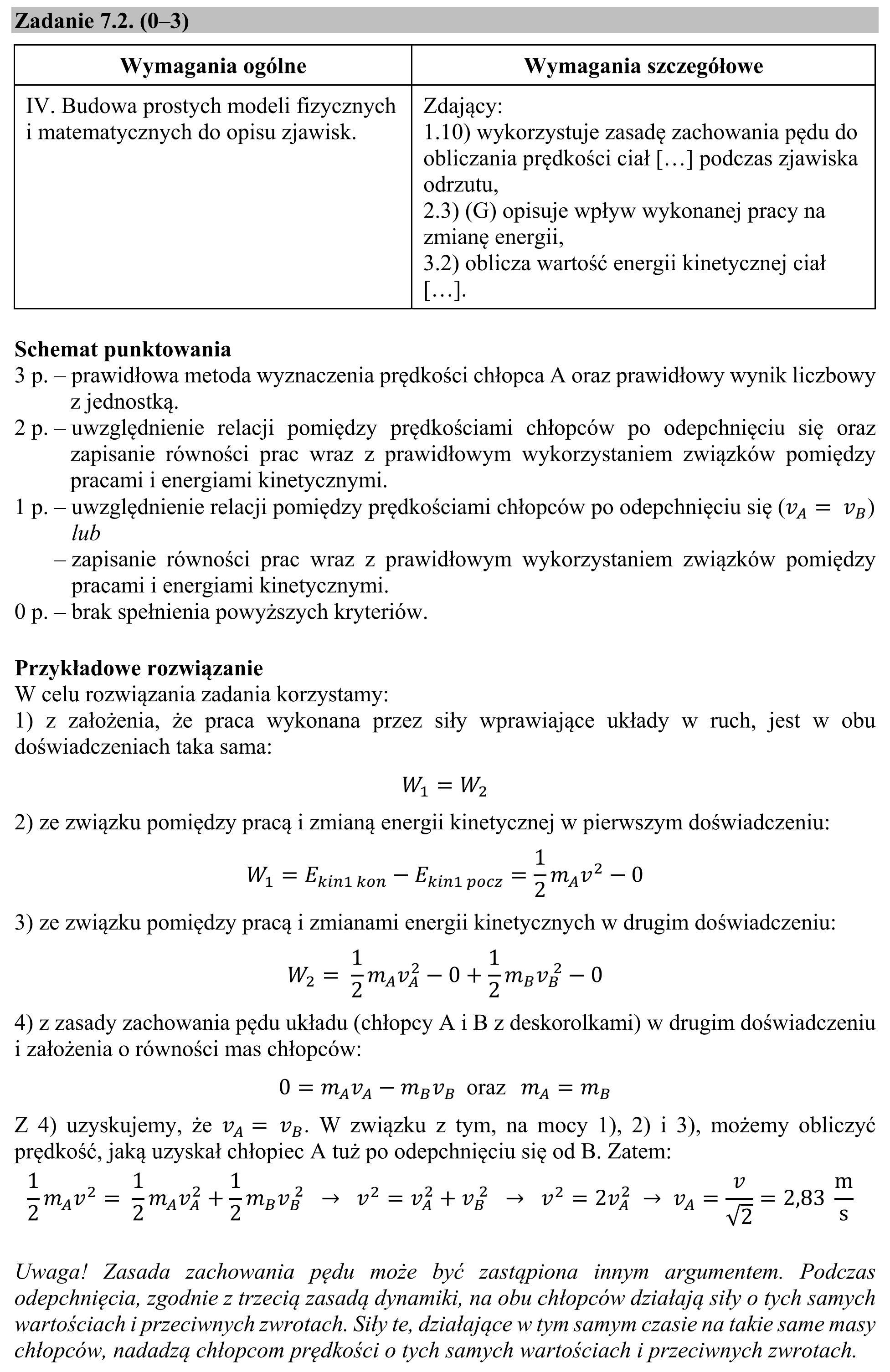 Matura, maj 2018, odpowiedź do zadania 7.2