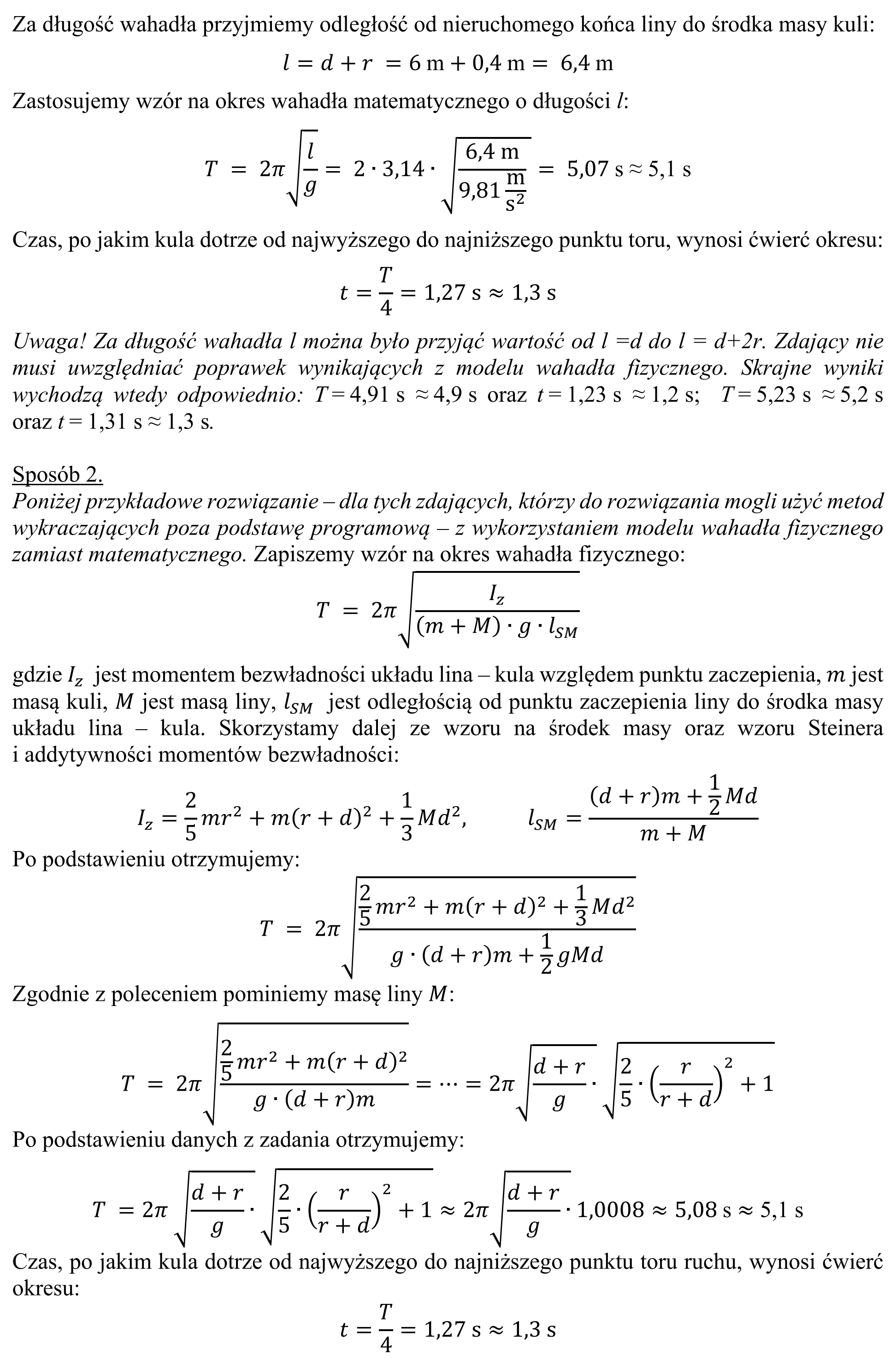 Matura, maj 2018, odpowiedź do zadania 9.2, fragment 2