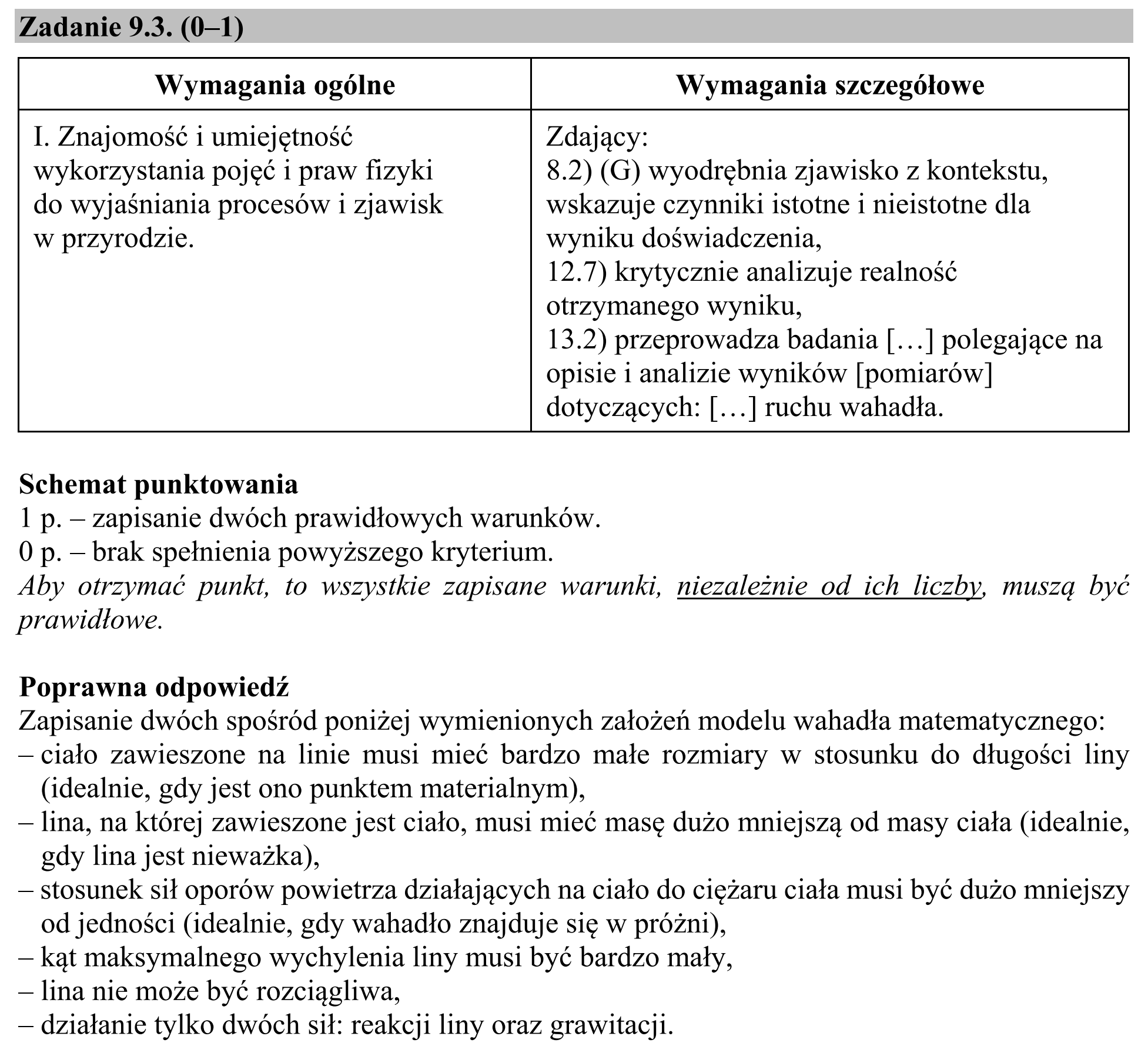 Matura, maj 2018, odpowiedź do zadania 9.3