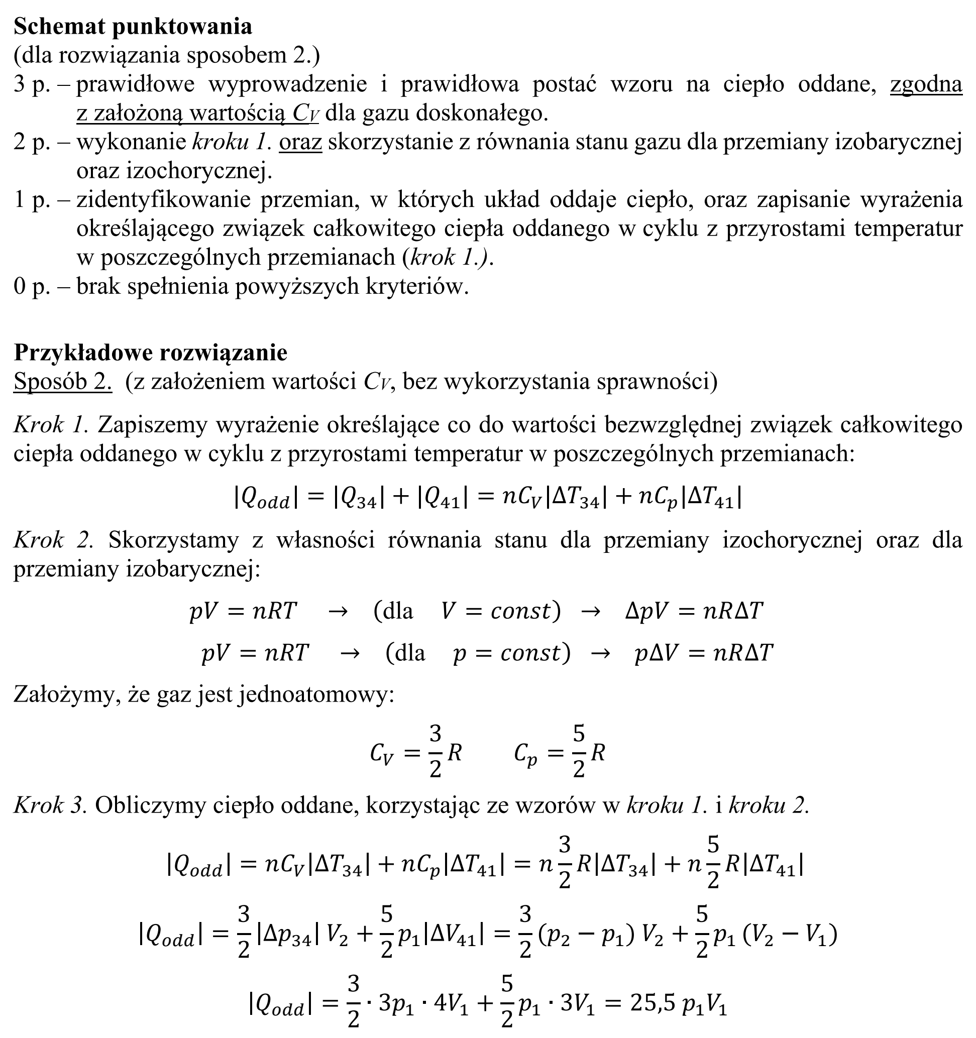 Matura, maj 2019, odpowiedź do zadania 10.3, fragment 3