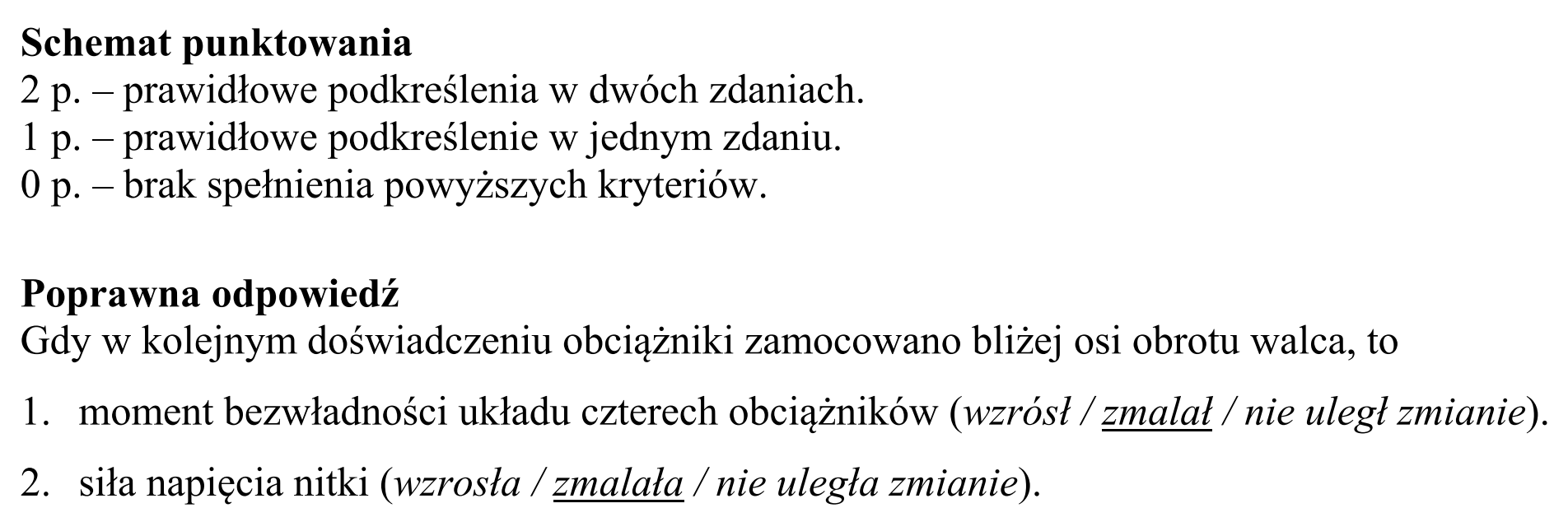 Matura, maj 2019, odpowiedź do zadania 3.4, fragment 2