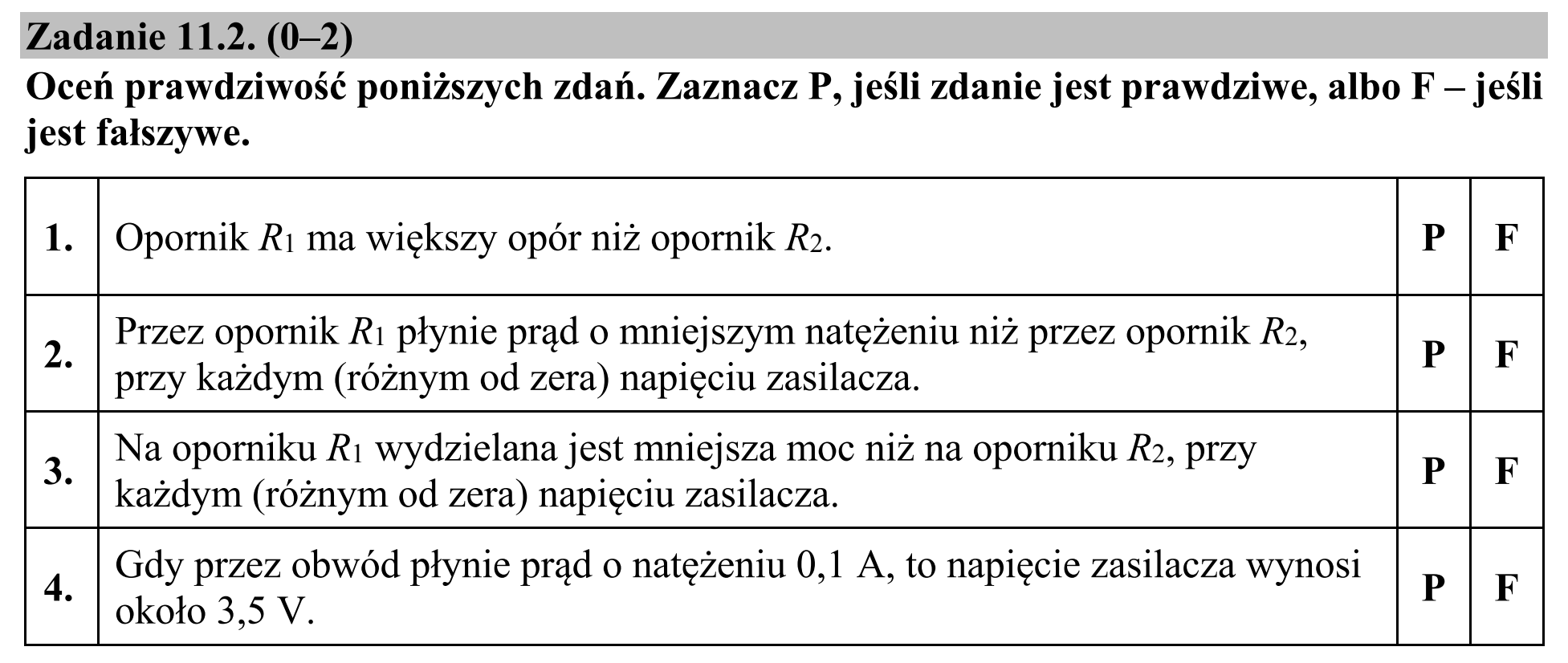 Matura, maj 2019, zadanie 11.2