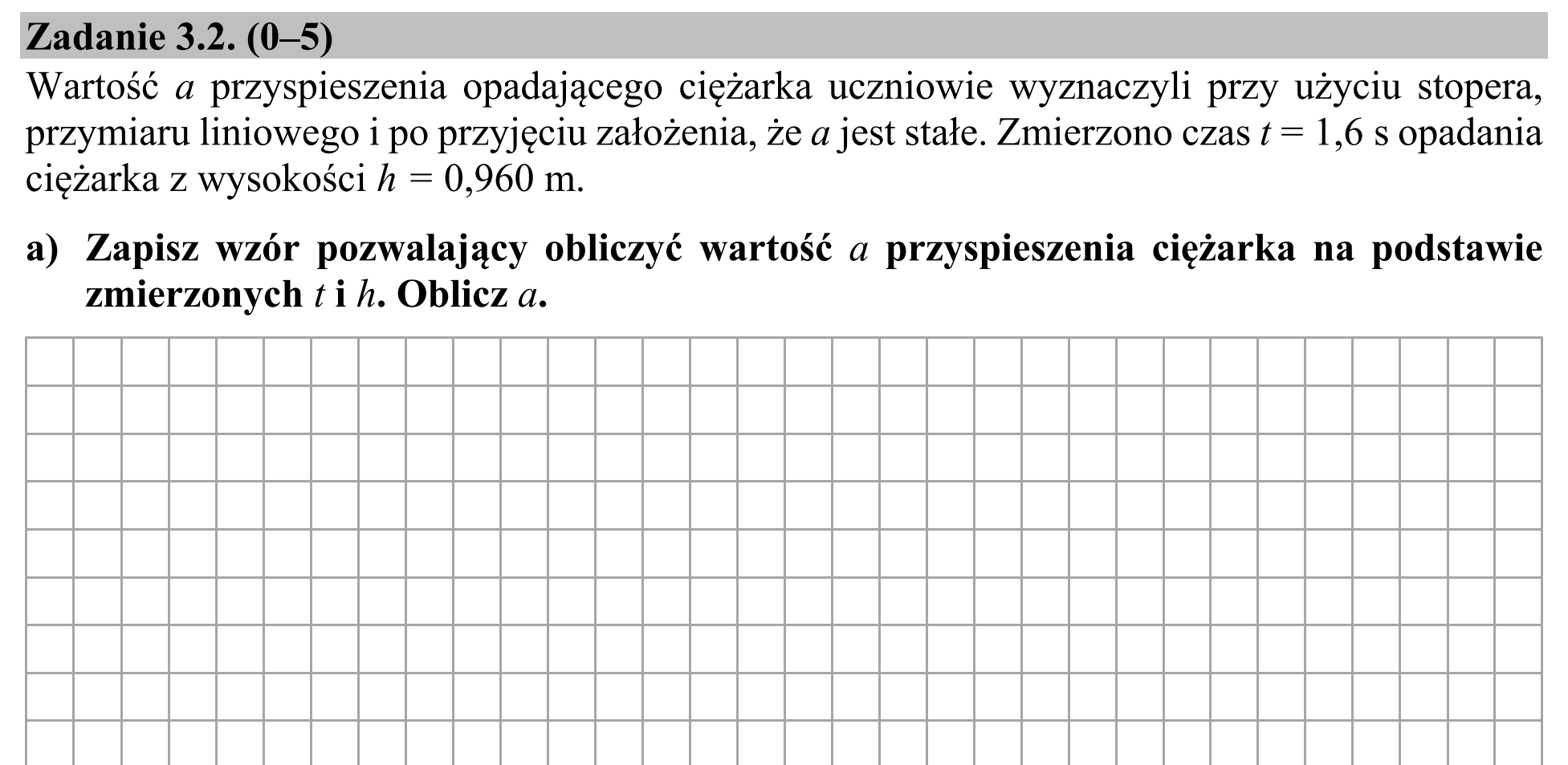 Matura, maj 2019, zadanie 3.2