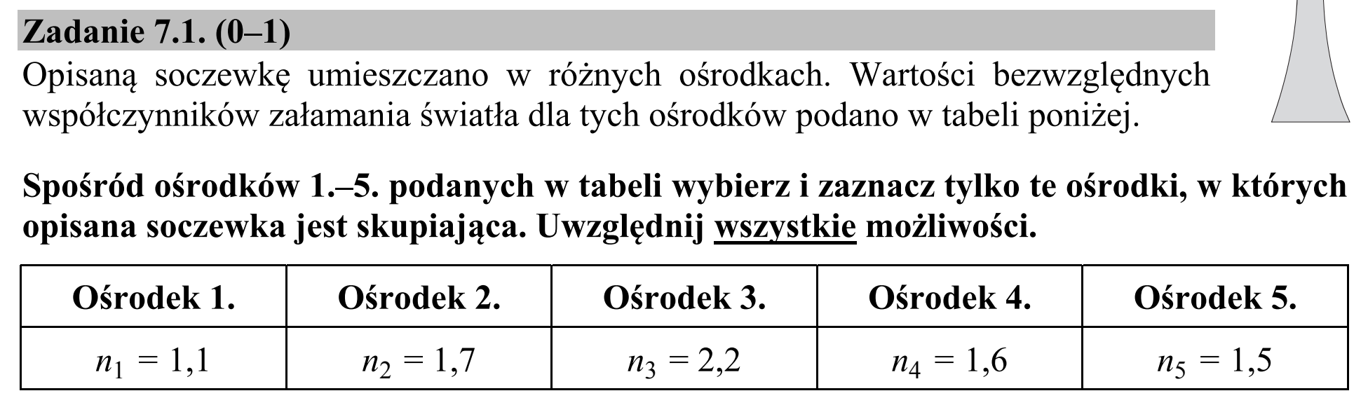 Matura, maj 2019, zadanie 7.1