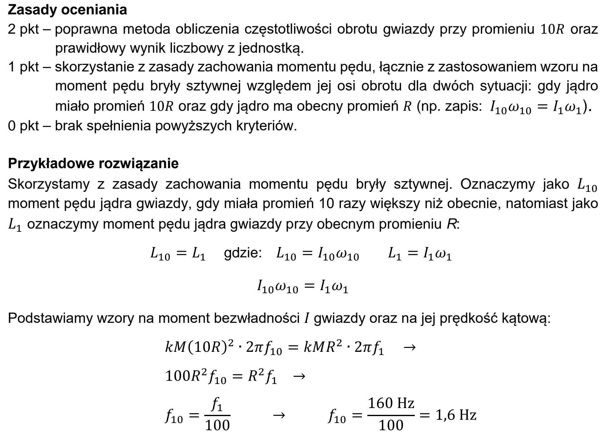 Matura, maj 2020, odpowiedź do zadania 12.2